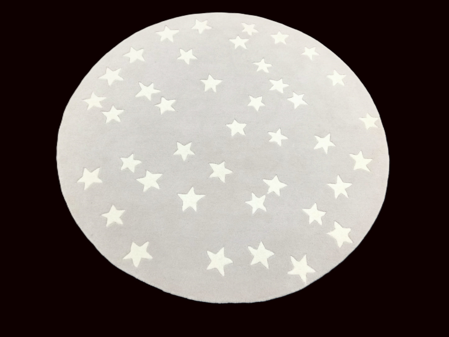 White Star Round Hand Tufted Rugs, Handmade Rugs, Kids Rug, Area Rug, Customize Rug, Soft Rugs.