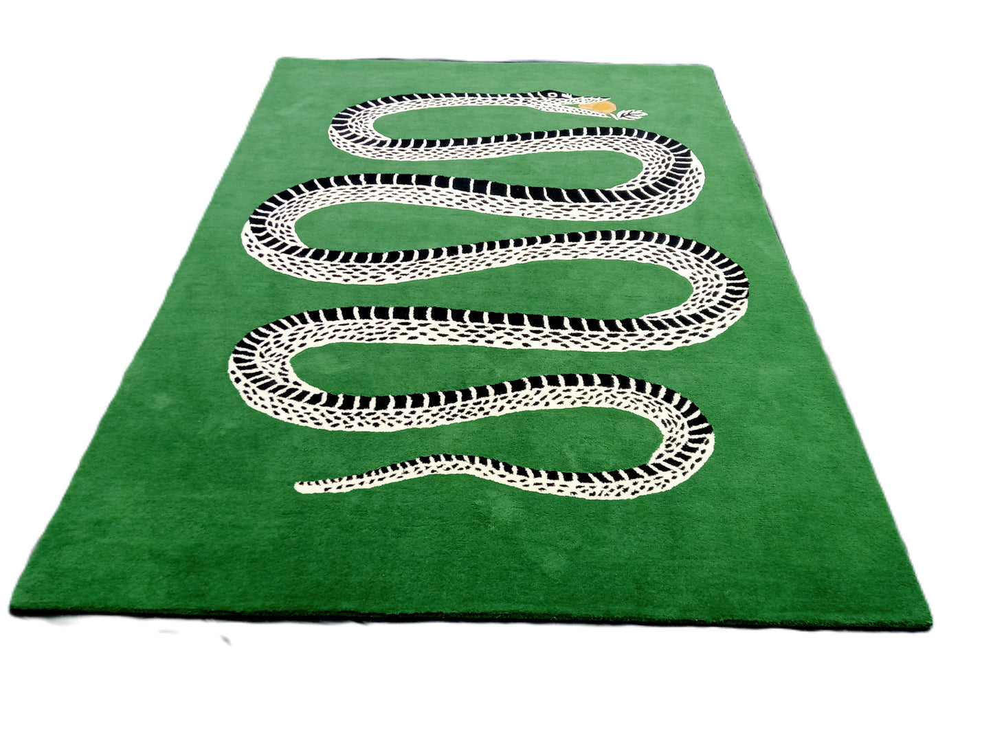 Green color snake rug.Hand Tufted Rug, Cut Pile Rug, Area Rug, Handmade Rugs, Kids Rug, Customize Rug, Soft Rug.