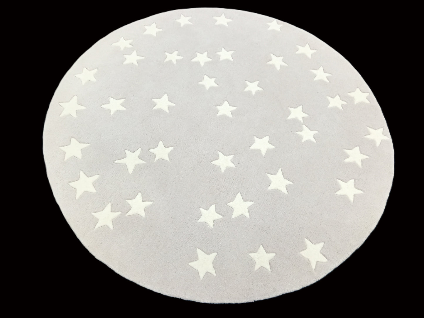 White Star Round Hand Tufted Rugs, Handmade Rugs, Kids Rug, Area Rug, Customize Rug, Soft Rugs.