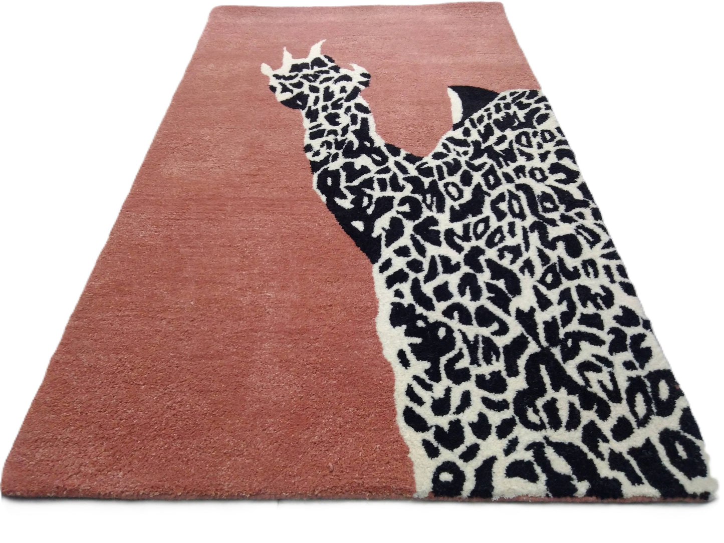Rose Gold Leopard Hand Tufted Rug, Cut Pile Rug, Area Rug, Handmade Rugs, Kids Rug, Customize Rug, Soft Rug.