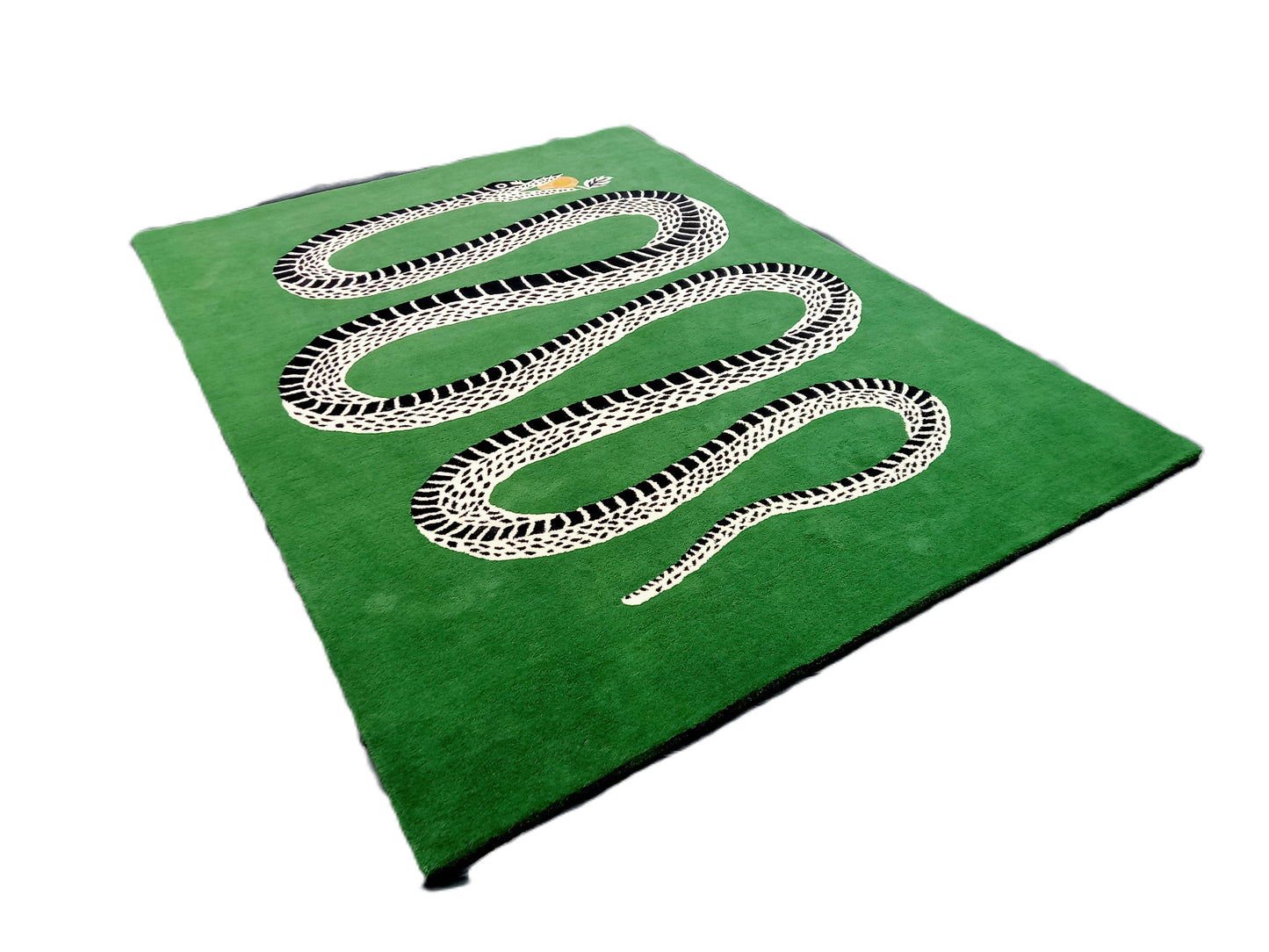 Green color snake rug.Hand Tufted Rug, Cut Pile Rug, Area Rug, Handmade Rugs, Kids Rug, Customize Rug, Soft Rug.
