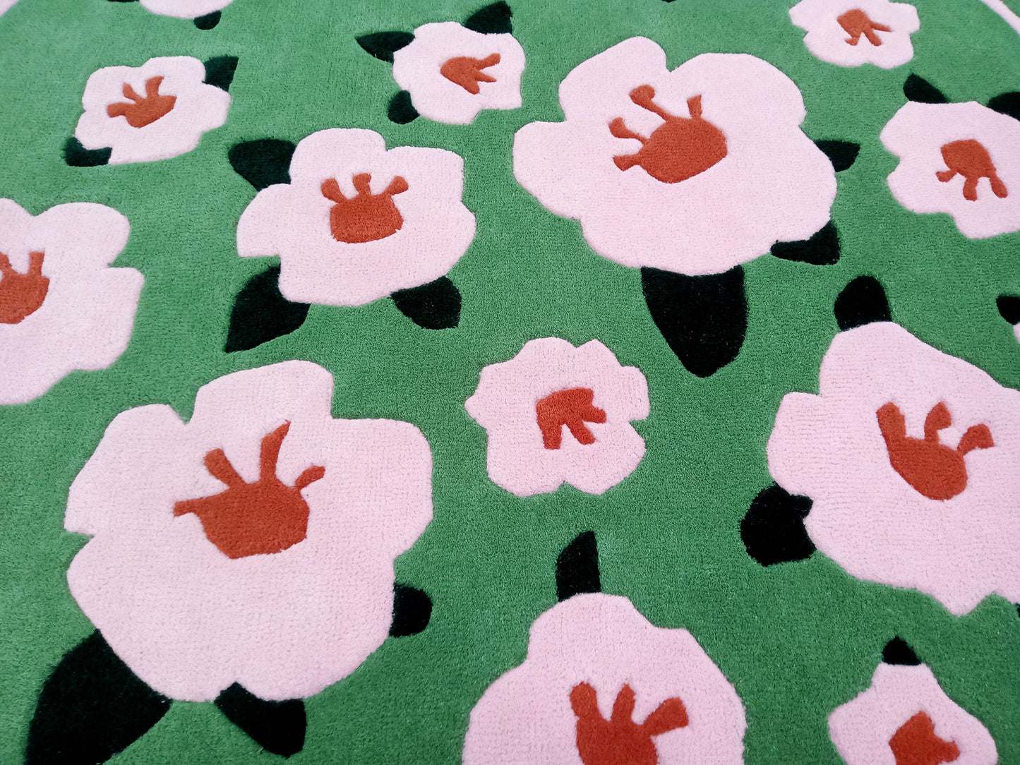 Multi Color Floral Round Hand Tufted Rugs, Handmade Rugs, Kids Rug, Area Rug, Customize Rug, Soft Rugs.