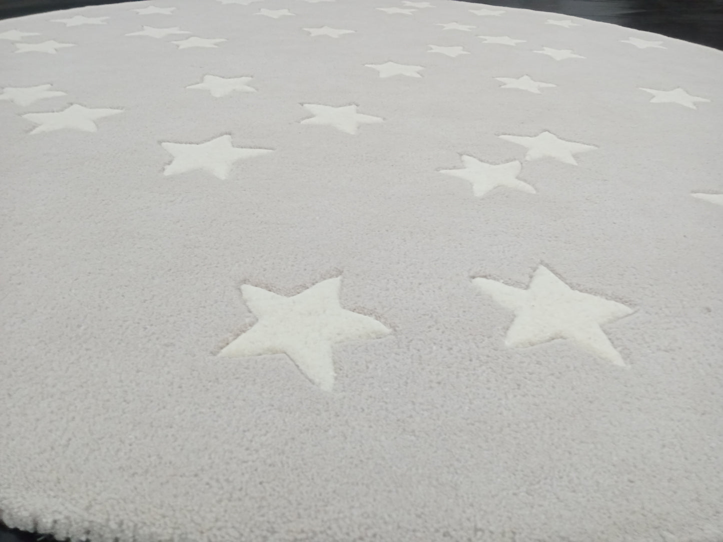 White Star Round Hand Tufted Rugs, Handmade Rugs, Kids Rug, Area Rug, Customize Rug, Soft Rugs.