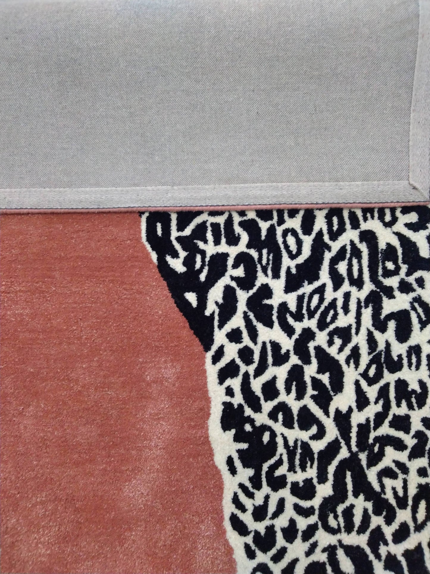 Rose Gold Leopard Hand Tufted Rug, Cut Pile Rug, Area Rug, Handmade Rugs, Kids Rug, Customize Rug, Soft Rug.