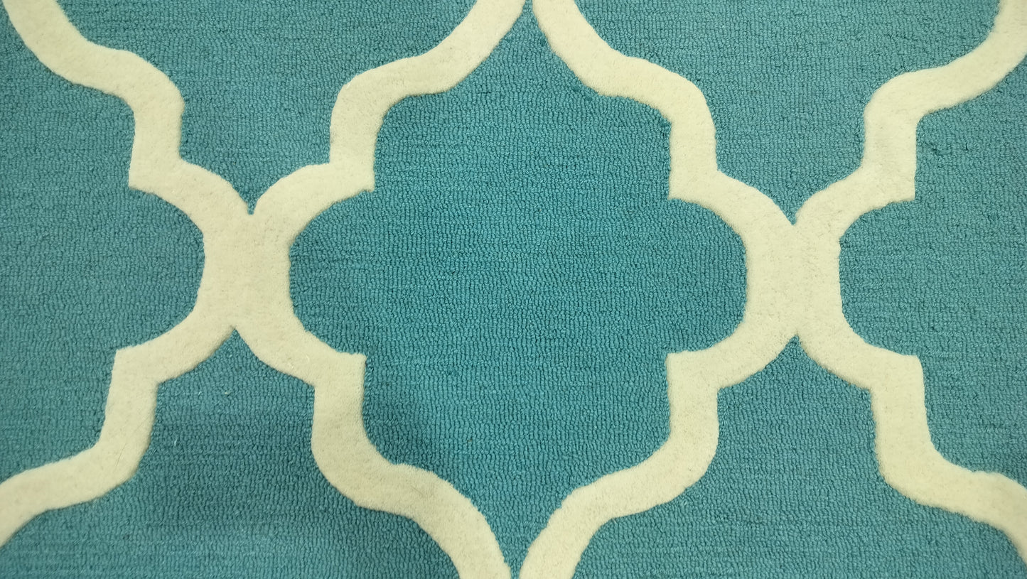 Blue Modern Hand Tufted Rug, Loop-Cut Pile Rug, Area Rug, Handmade Rugs, Kids Rug, Customize Rug, Soft Rugs.