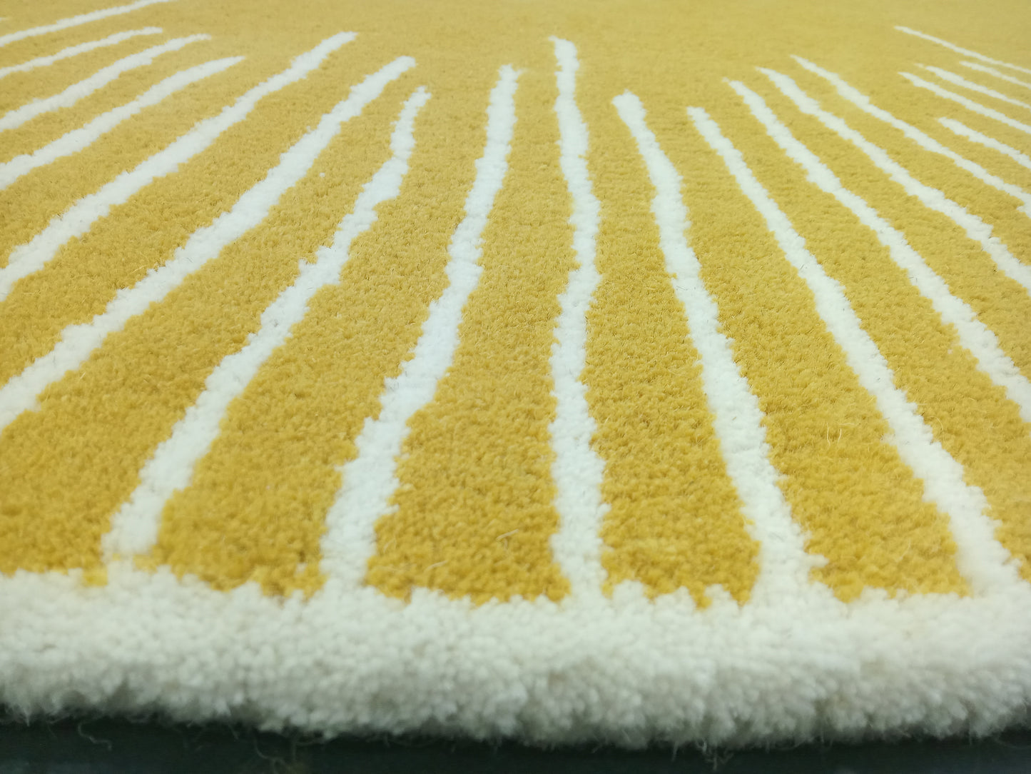 Yellow Striped Round Hand Tufted Rugs, Handmade Rugs, Kids Rug, Area Rug, Customize Rug, Soft Rugs.