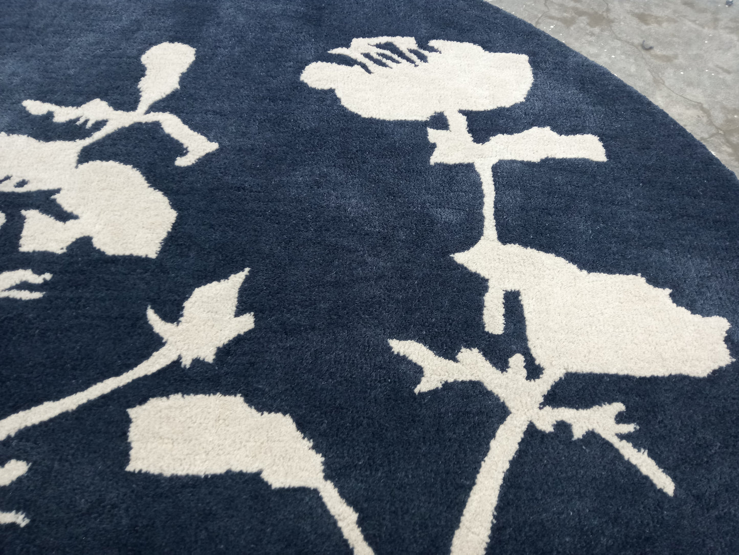 Beige Floral Round Hand Tufted Rugs, Floral Print Design Rug, Cut Pile Rug, Handmade Rugs, Kids Rug, Area Rug, Customize Rug, Soft Rugs.