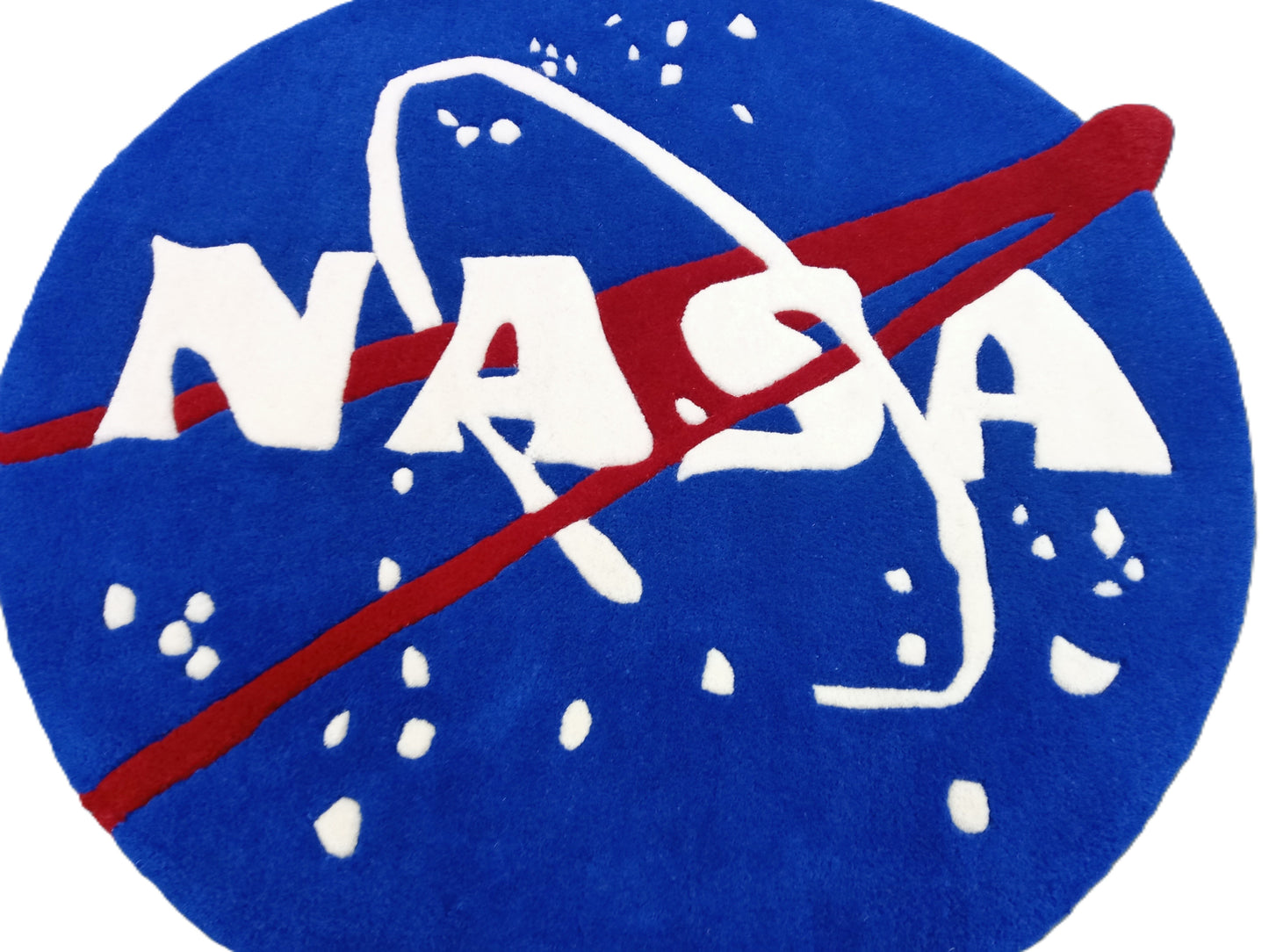 Nasa Print Round Hand Tufted Rugs, Nasa Print Design Rug, Cut Pile Rug, Handmade Rugs, Kids Rug, Area Rug, Customize Rug, Soft Rugs.