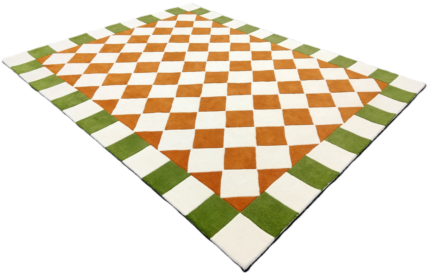 Green Modern Geometric Hand Tufted Rug, Cut Pile Rug, Area Rug, Handmade Rugs, Kids Rug, Customize Rug, Soft Rugs.