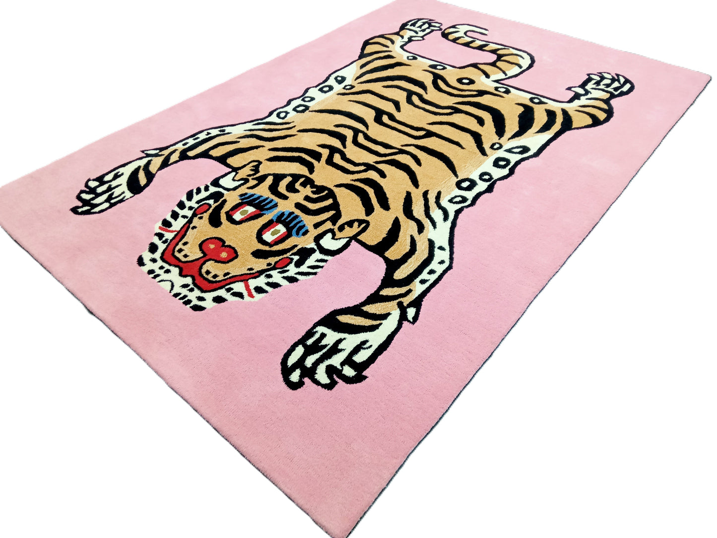 Pink Tibetan Tiger Hand Tufted Rug, Cut Pile Rug, Area Rug, Handmade Rugs, Kids Rug, Customize Rug, Soft Rugs.