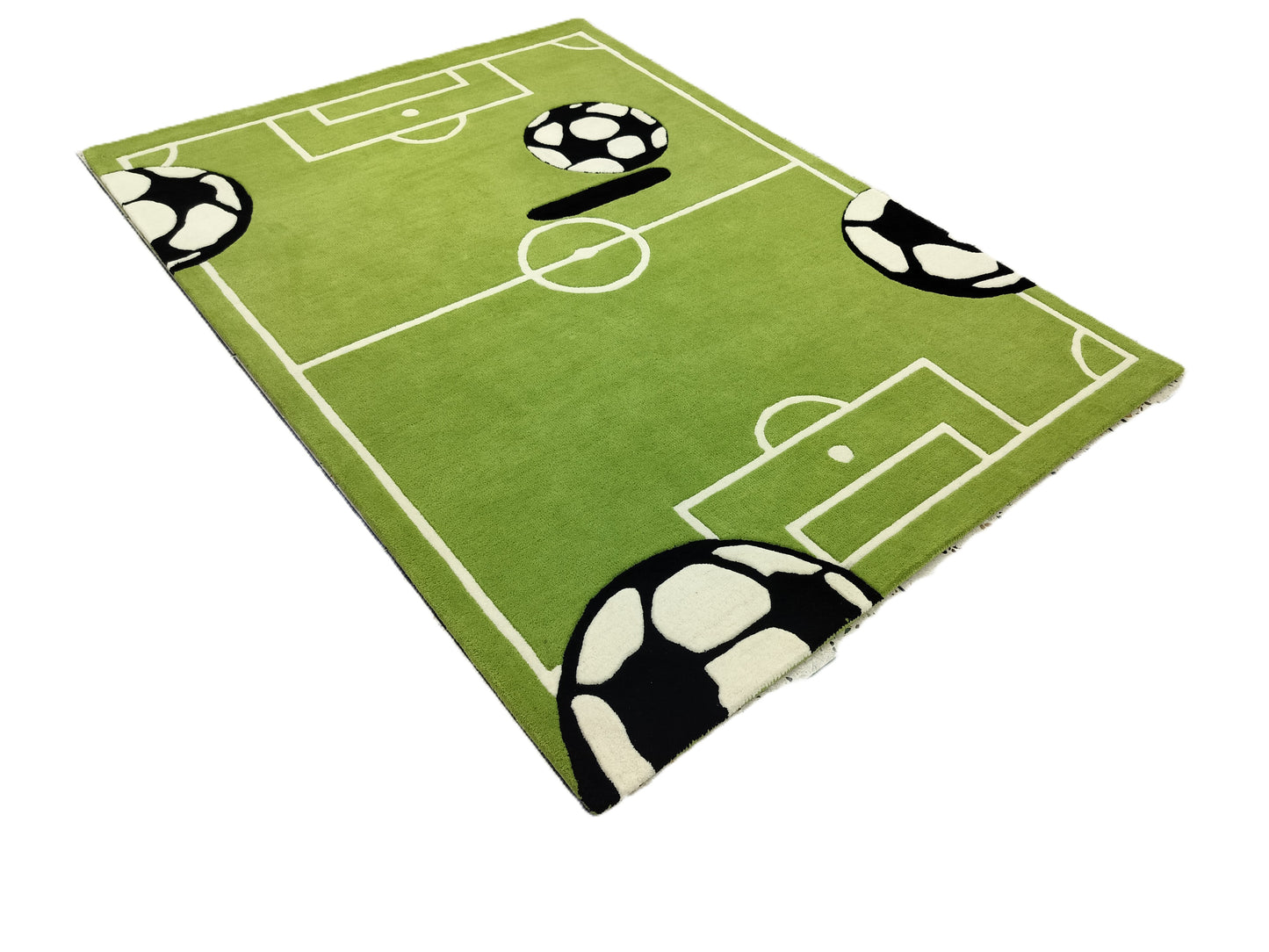 Green Football Court Hand Tufted Rug, Cut Pile Rug, Area Rug, Handmade Rugs, Kids Rug, Area Rug, Customize Rug, Soft Rugs.