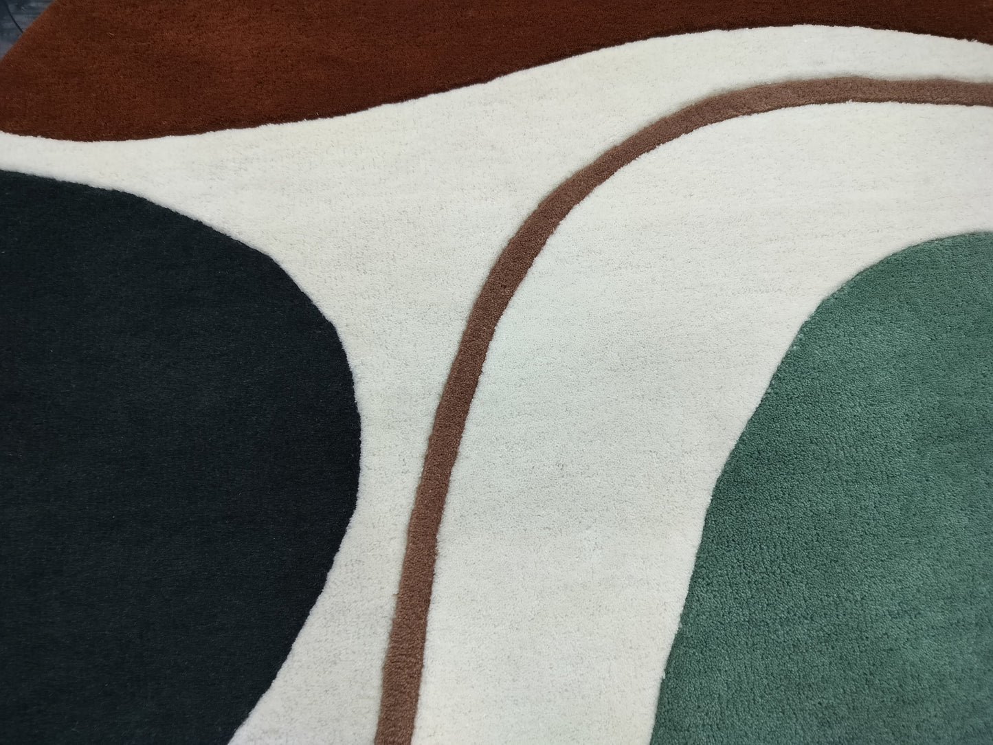 Abstract Multi Color Round Hand Tufted Rugs, Striped Print Design Rug, Handmade Rugs, Kids Rug, Area Rug, Customize Rug, Soft Rugs.
