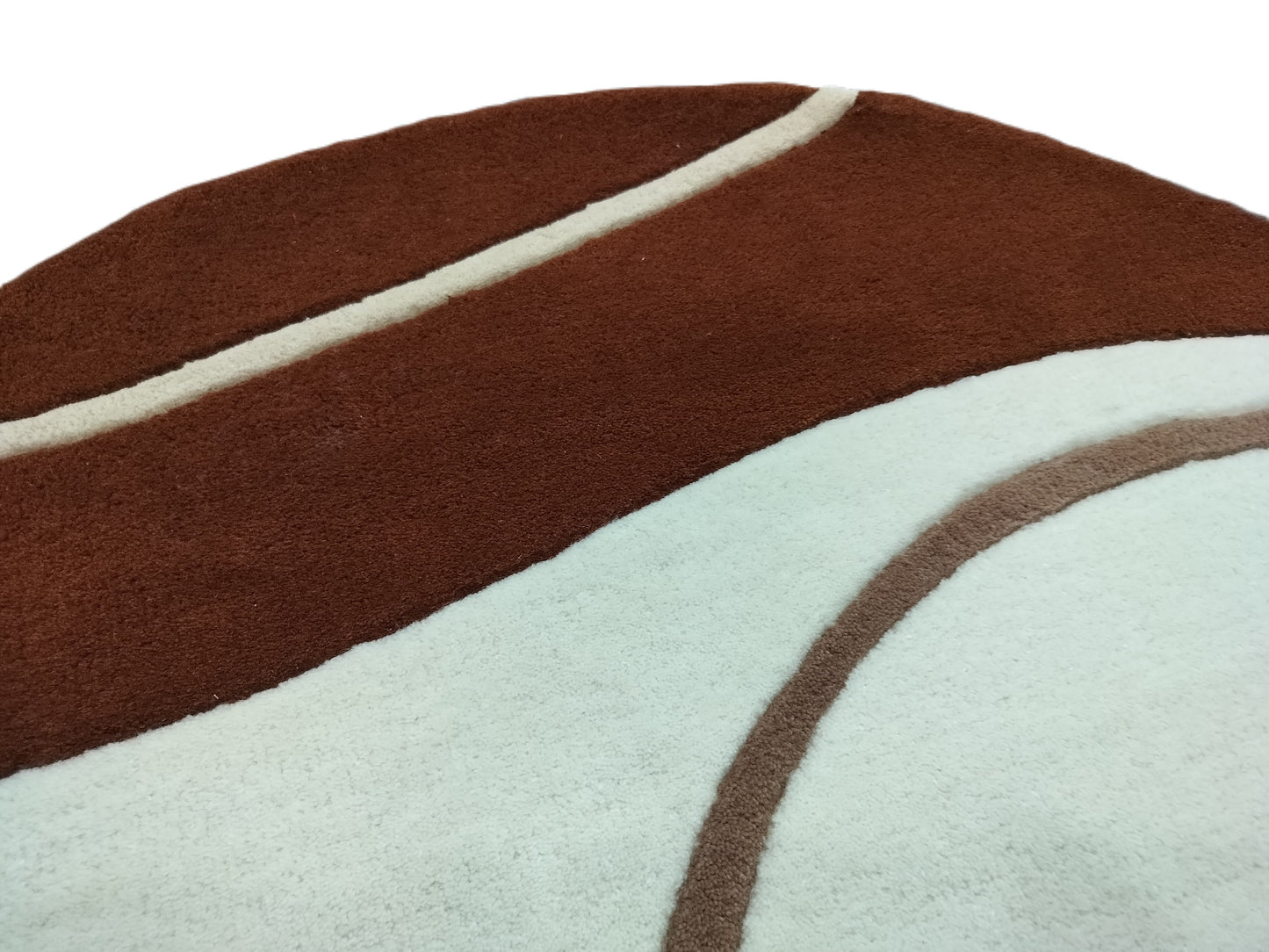 Abstract Multi Color Round Hand Tufted Rugs, Striped Print Design Rug, Handmade Rugs, Kids Rug, Area Rug, Customize Rug, Soft Rugs.