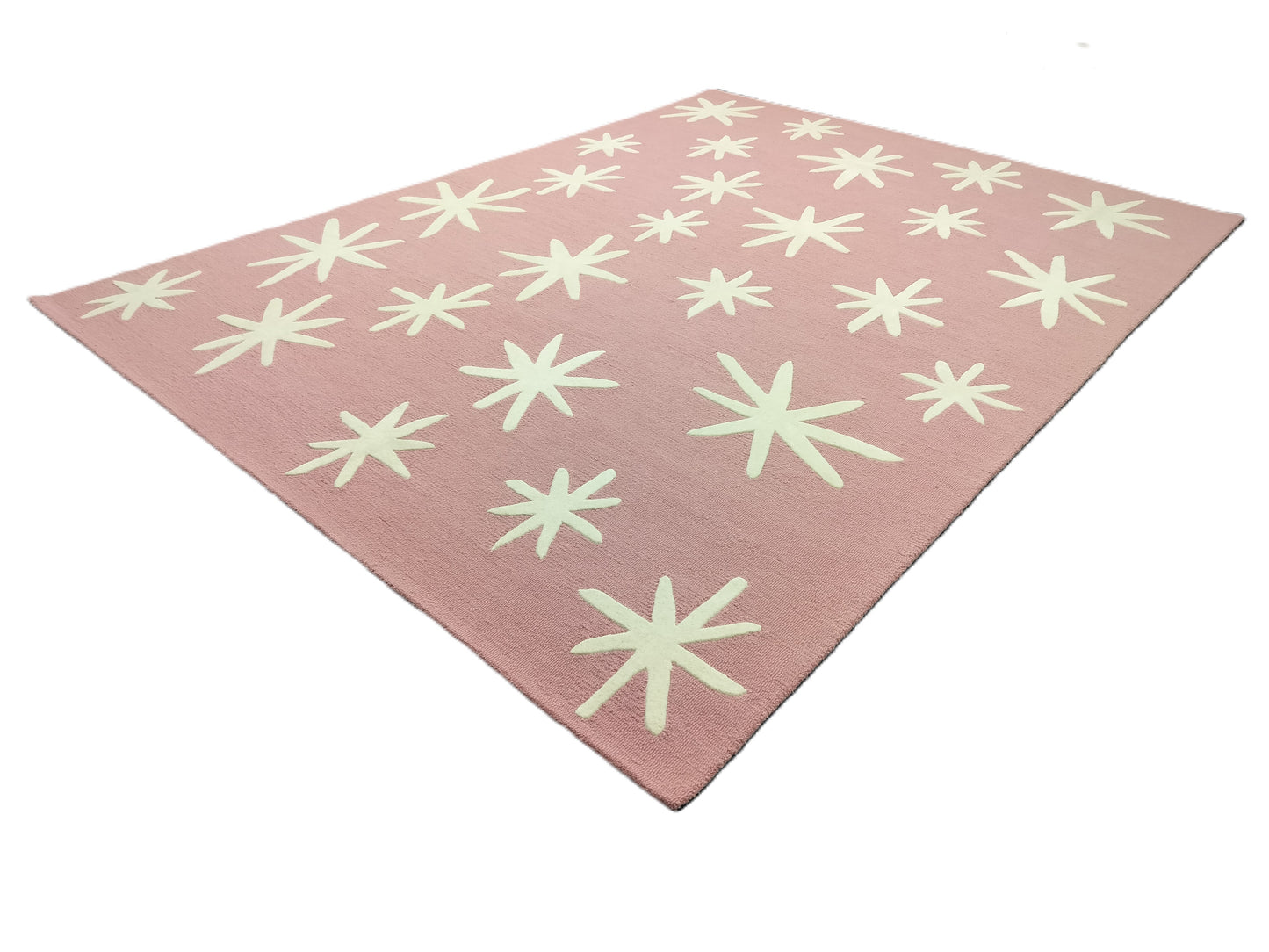 White Star Hand Tufted Rug, Loop-Cut Pile Rug, Area Rug, Handmade Rugs, Kids Rug, Customize Rug, Soft Rugs.