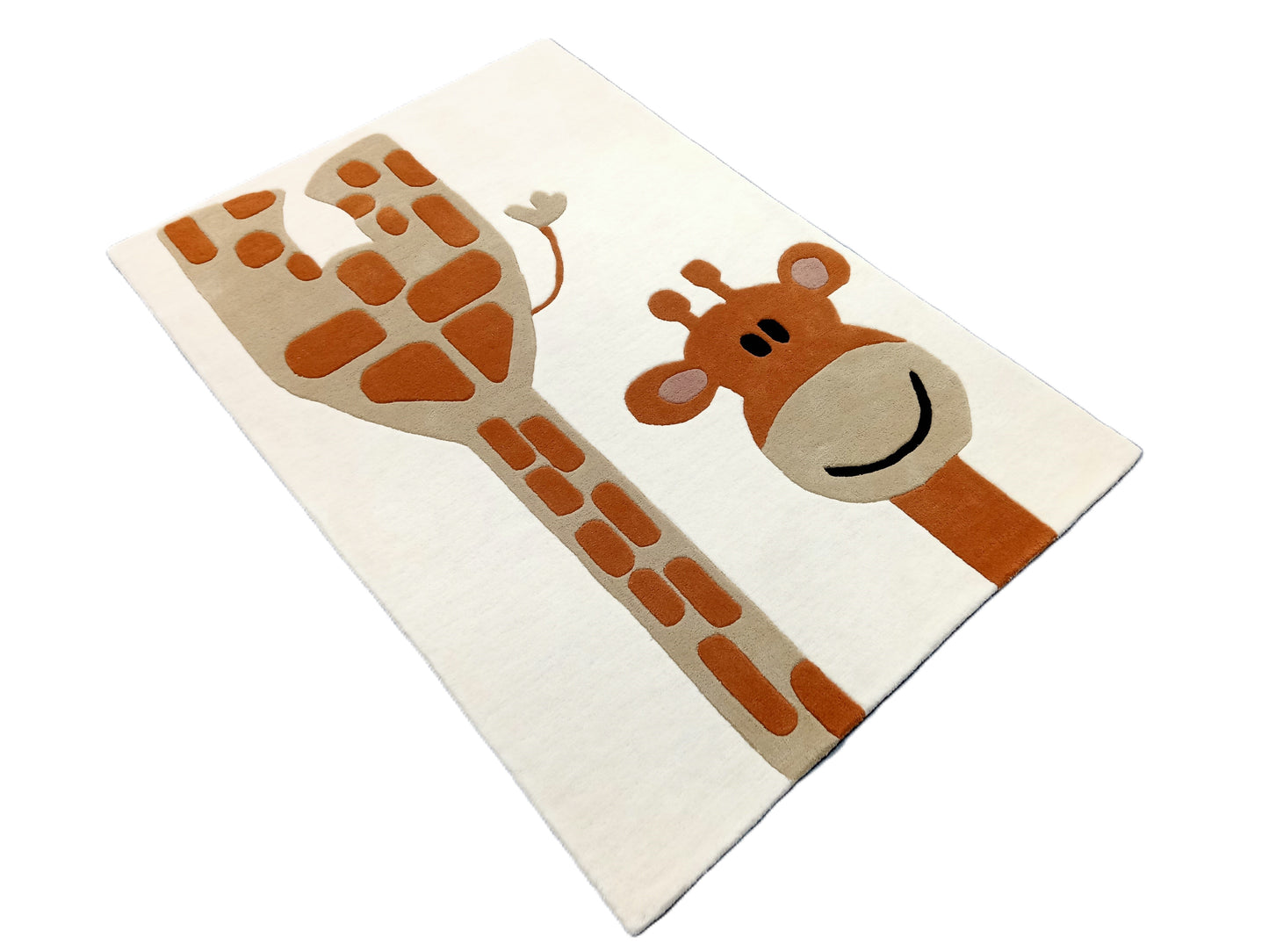 Brown Giraffe Hand Tufted Rug, Cut Pile Rug, Area Rug, Handmade Rugs, Kids Rug, Customize Rug, Soft Rugs.