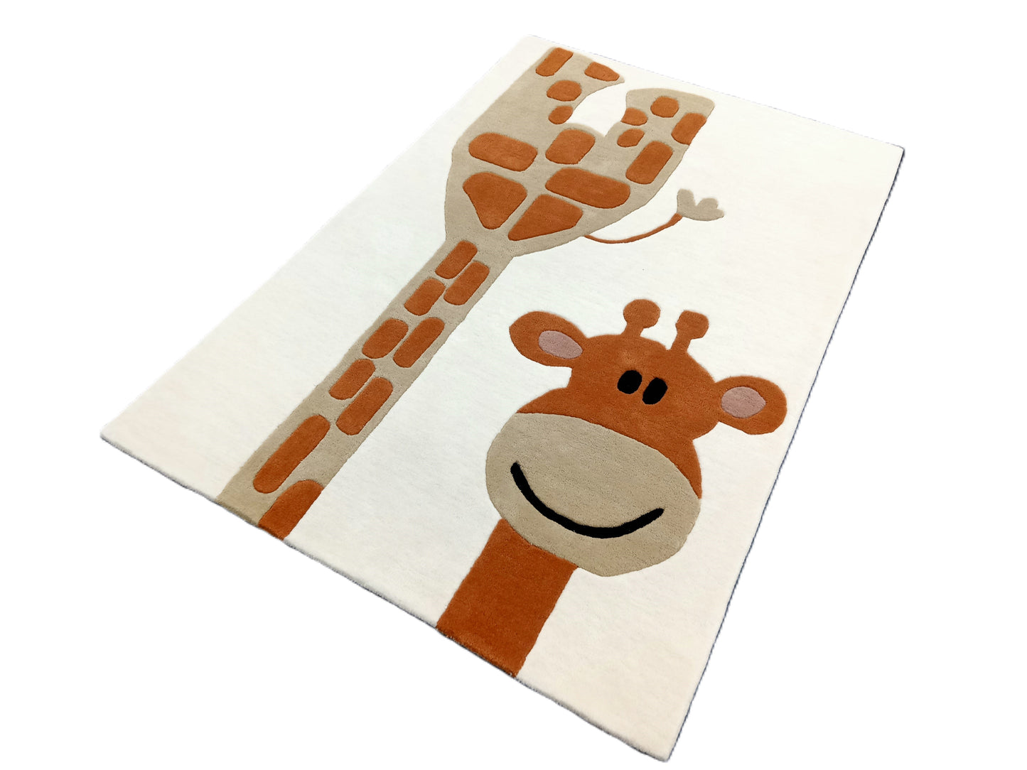 Brown Giraffe Hand Tufted Rug, Cut Pile Rug, Area Rug, Handmade Rugs, Kids Rug, Customize Rug, Soft Rugs.