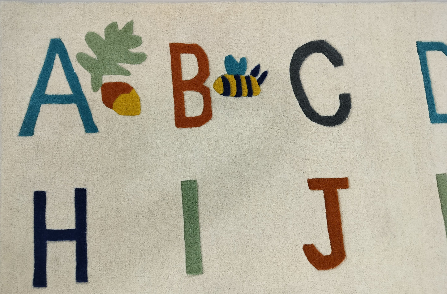 Multi Color Alphabet Hand Tufted Rug, Cut Pile Rug, Area Rug, Handmade Rugs, Kids Rug, Customize Rug, Soft Rug.