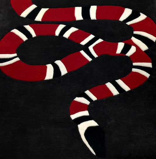 Multi Color Snake Hand Tufted Rug, Cut Pile Rug, Area Rug, Handmade Rugs, Kids Rug, Customize Rug, Soft Rug.