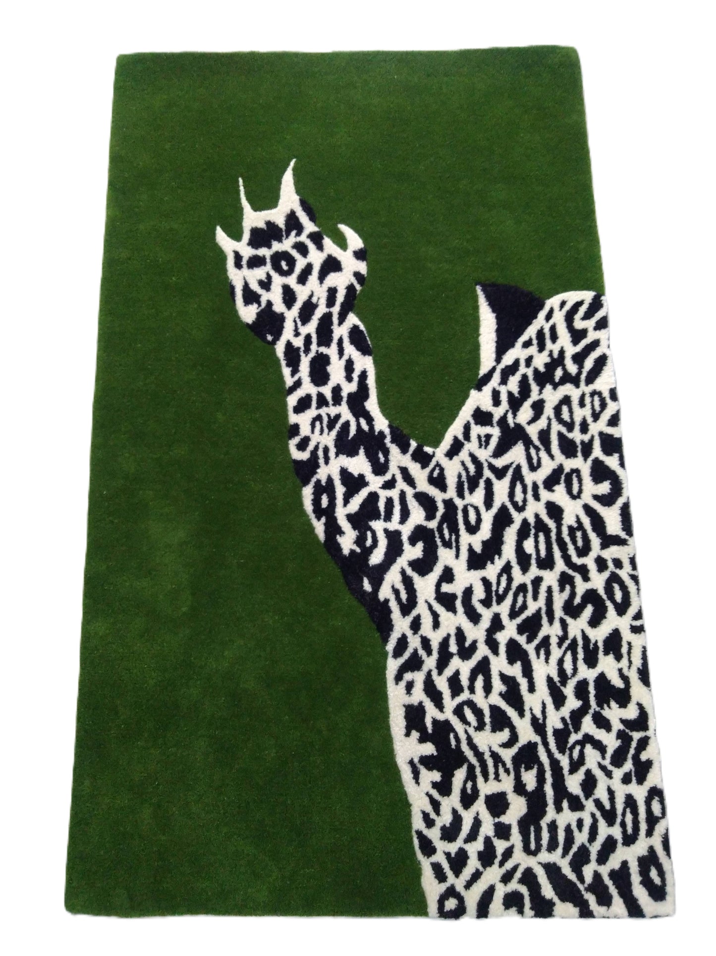 Green Leopard Hand Tufted Rug, Cut Pile Rug, Area Rug, Handmade Rugs, Kids Rug, Customize Rug, Soft Rug