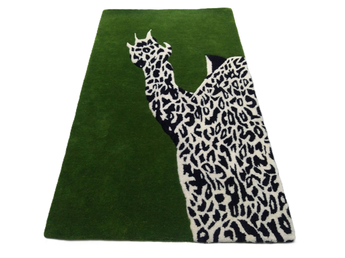 Green Leopard Hand Tufted Rug, Cut Pile Rug, Area Rug, Handmade Rugs, Kids Rug, Customize Rug, Soft Rug