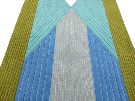 Multi Color Shaped Oval Hand Tufted Rug, Loop-Cut Pile Rug, Area Rug, Handmade Rugs, Kids Rug, Customize Rug, Soft Rugs.