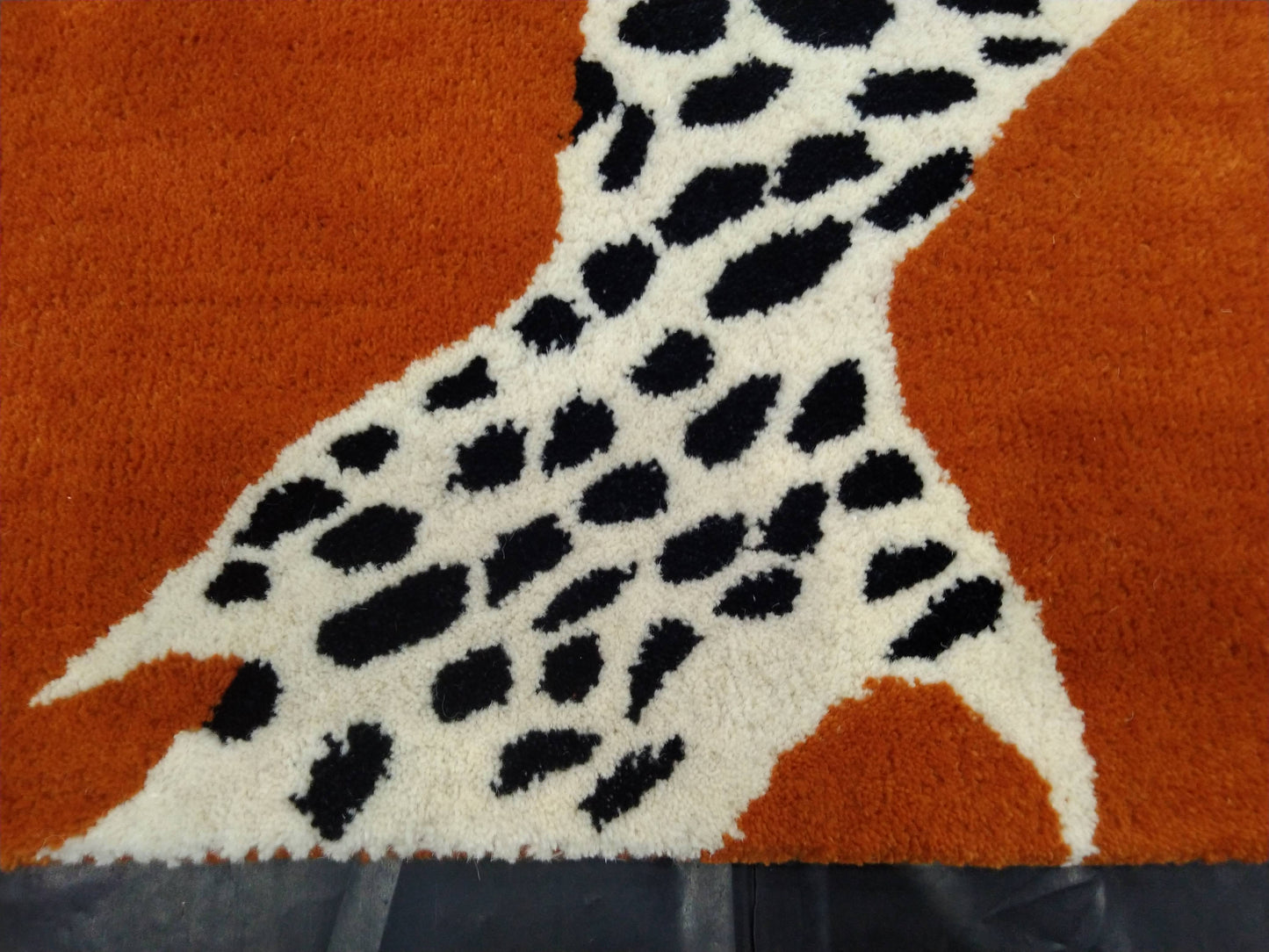 Orange Double Climbing Leopard Hand Tufted Rug, Cut Pile Rug, Area Rug, Handmade Rugs, Kids Rug, Customize Rug, Soft Rugs.