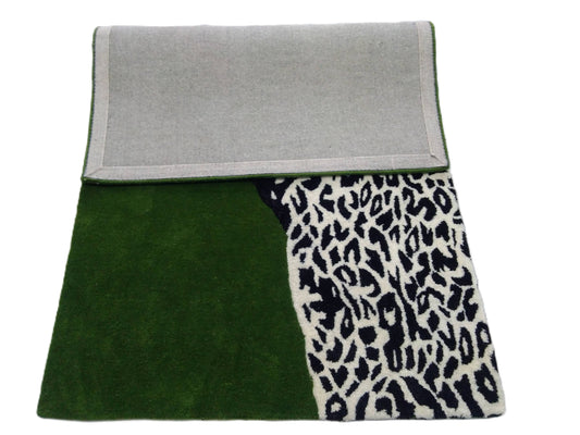 Green Leopard Hand Tufted Rug, Cut Pile Rug, Area Rug, Handmade Rugs, Kids Rug, Customize Rug, Soft Rug