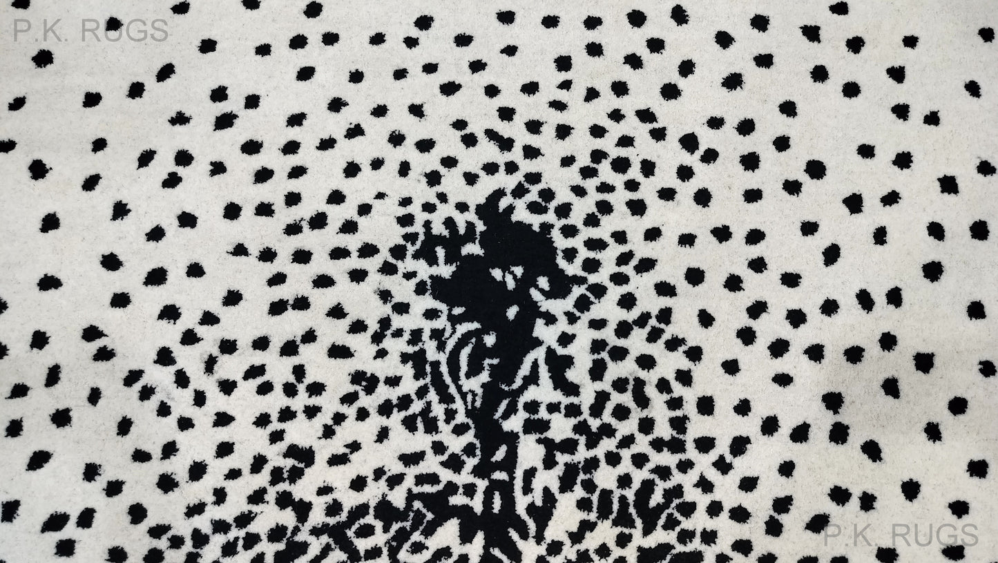 Black Abstract Hand Tufted Rug, Cut Pile Rug, Area Rug, Handmade Rugs, Kids Rug, Customize Rug, Soft Rugs.