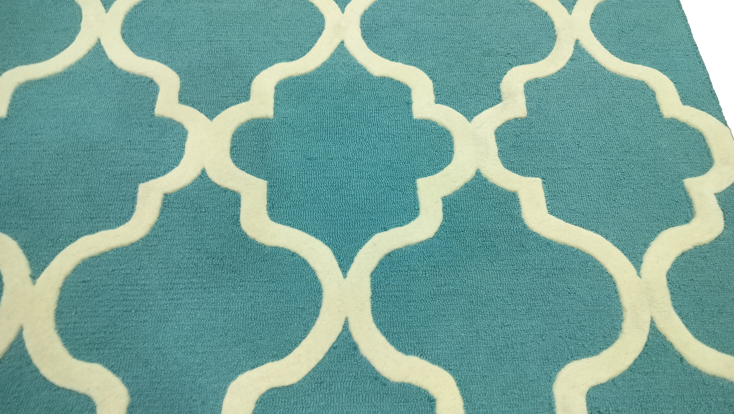 Blue Modern Hand Tufted Rug, Loop-Cut Pile Rug, Area Rug, Handmade Rugs, Kids Rug, Customize Rug, Soft Rugs.