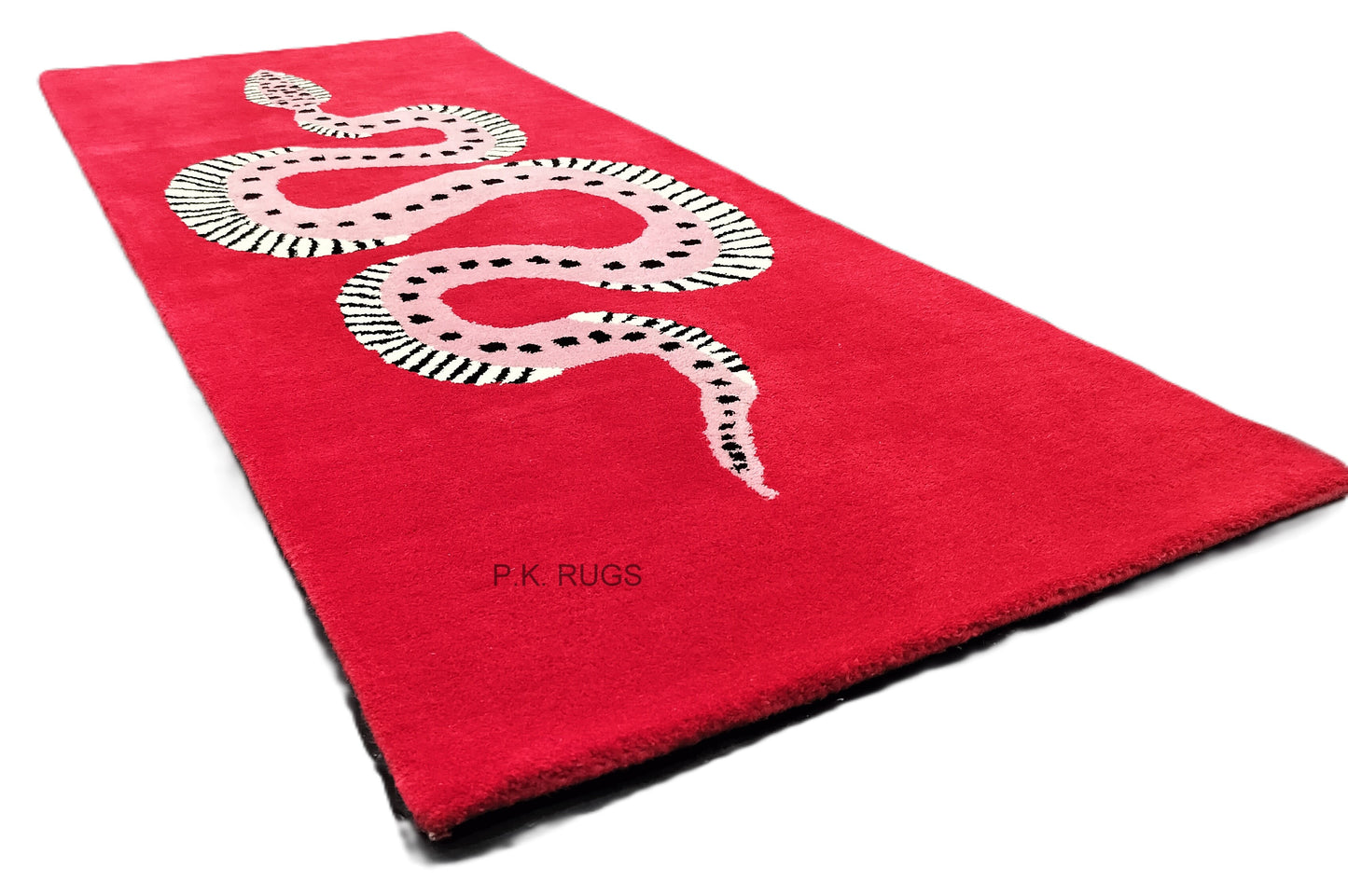 Red Snake Multi Color Hand Tufted Rug, Cut Pile Rug, Area Rug, Handmade Rugs, Kids Rug, Customize Rug, Soft Rugs.