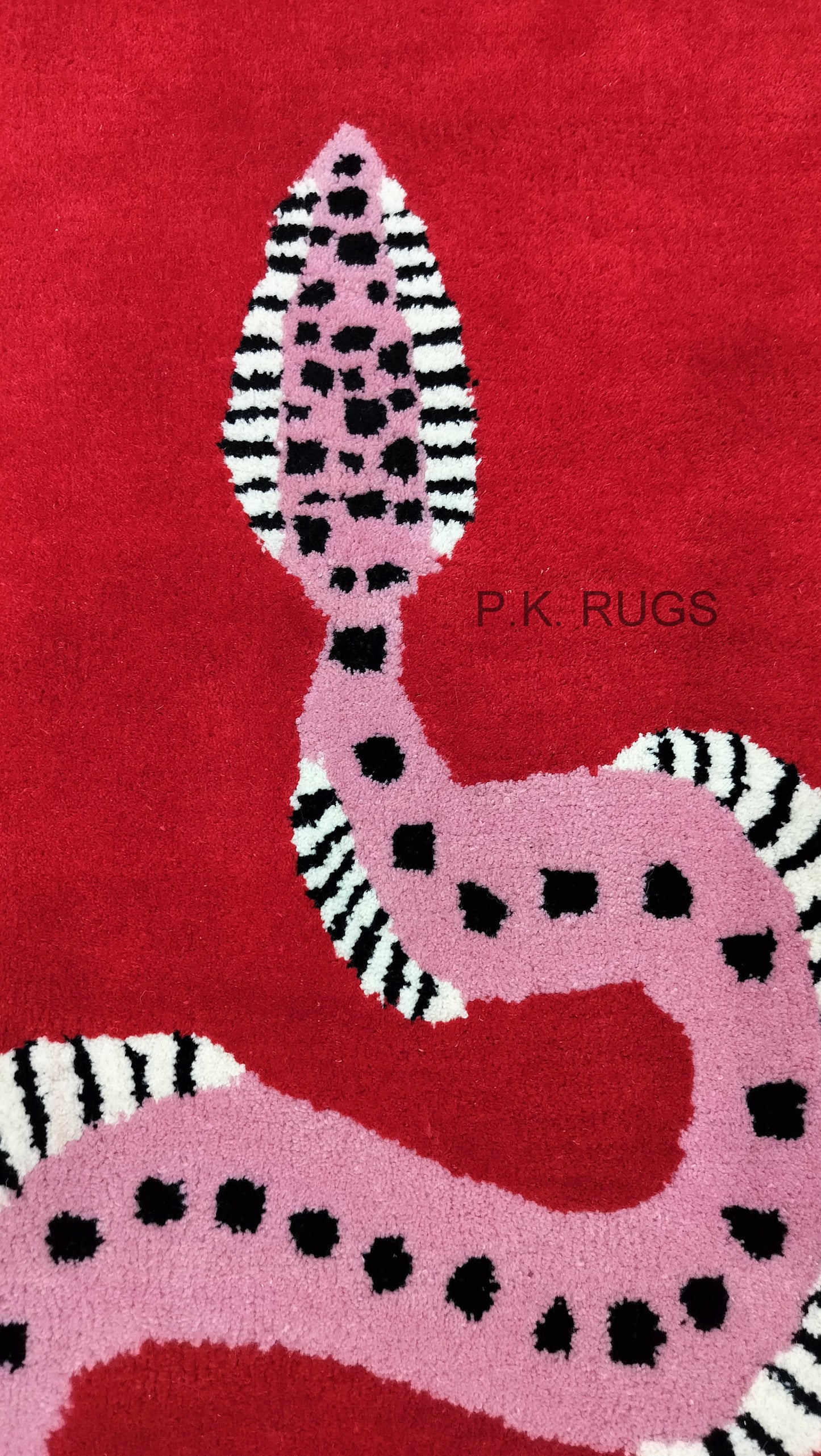 Red Snake Multi Color Hand Tufted Rug, Cut Pile Rug, Area Rug, Handmade Rugs, Kids Rug, Customize Rug, Soft Rugs.