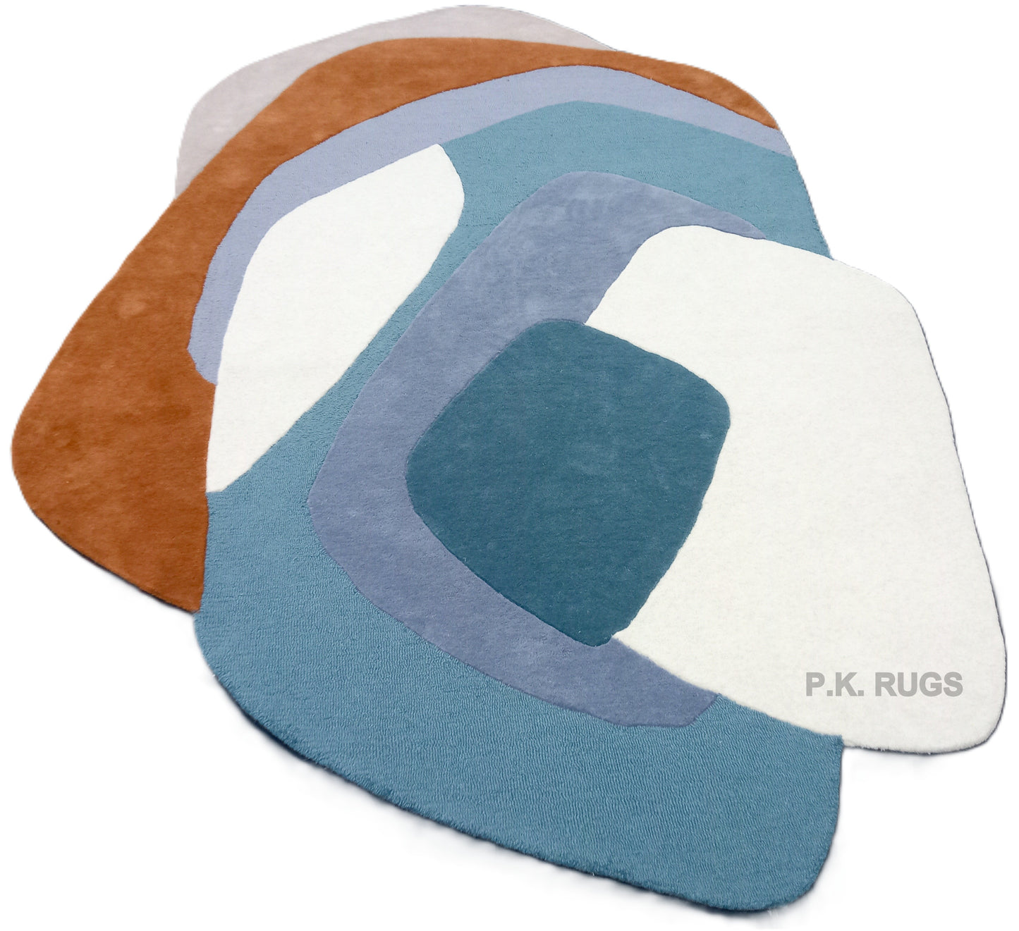 Multi Color Irregular Shaped Hand Tufted Rug, Loop-Cut Pile Rug, Area Rug, Handmade Rugs, Kids Rug, Area Rug, Customize Rug, Soft Rugs.