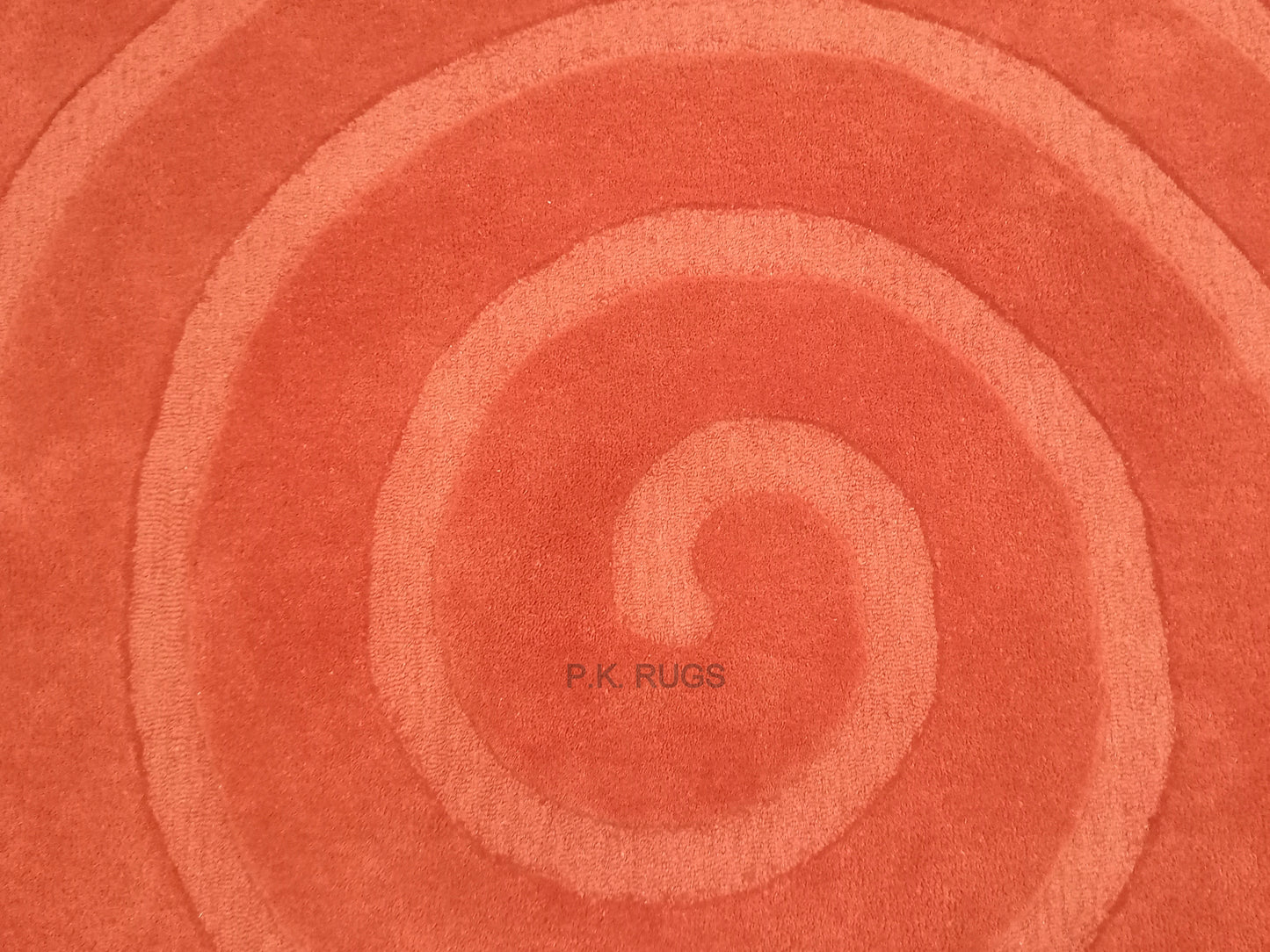 Red Spiral Round Hand Tufted Rugs, Swirl Print Design Rug, Loop-Cut Pile Rug, Handmade Rugs, Kids Rug, Area Rug, Customize Rug, Soft Rugs.