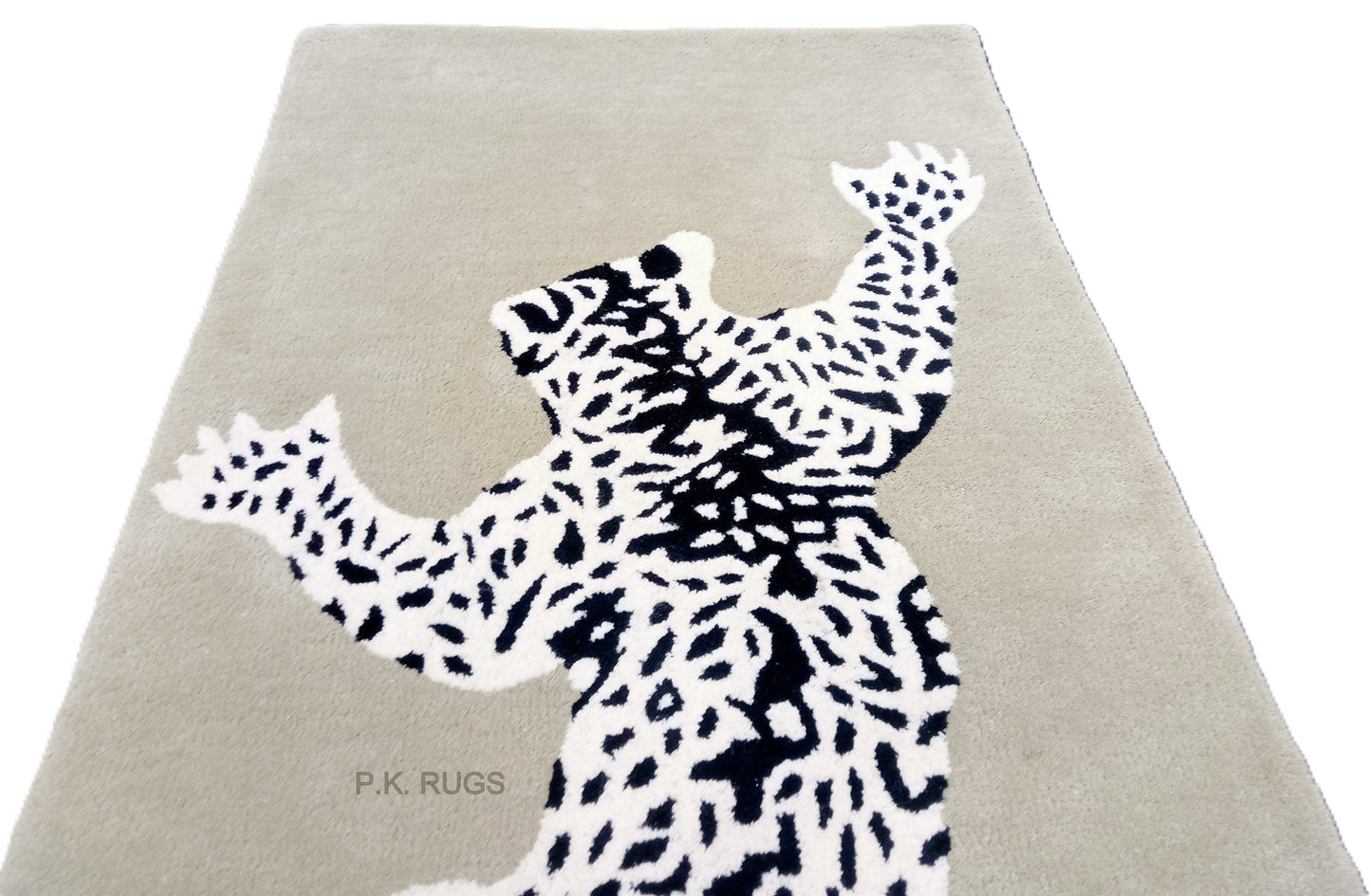 Lime Green Climbing Leopard Hand Tufted Rug, Cut Pile Rug, Area Rug, Handmade Rugs, Kids Rug, Customize Rug, Soft Rugs.
