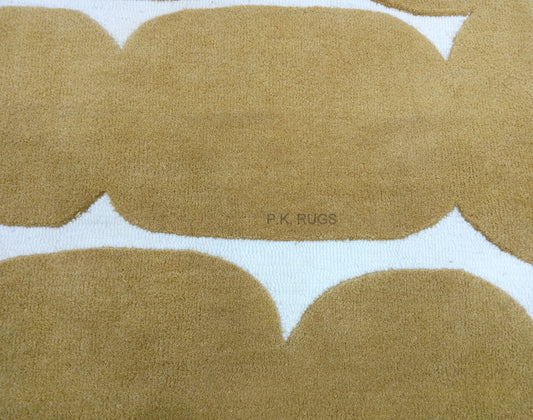 Gold Loop-Cut Geometric Hand Tufted Rug, Loop-Cut Pile Rug, Area Rug, Handmade Rugs, Kids Rug, Customize Rug, Soft Rugs.