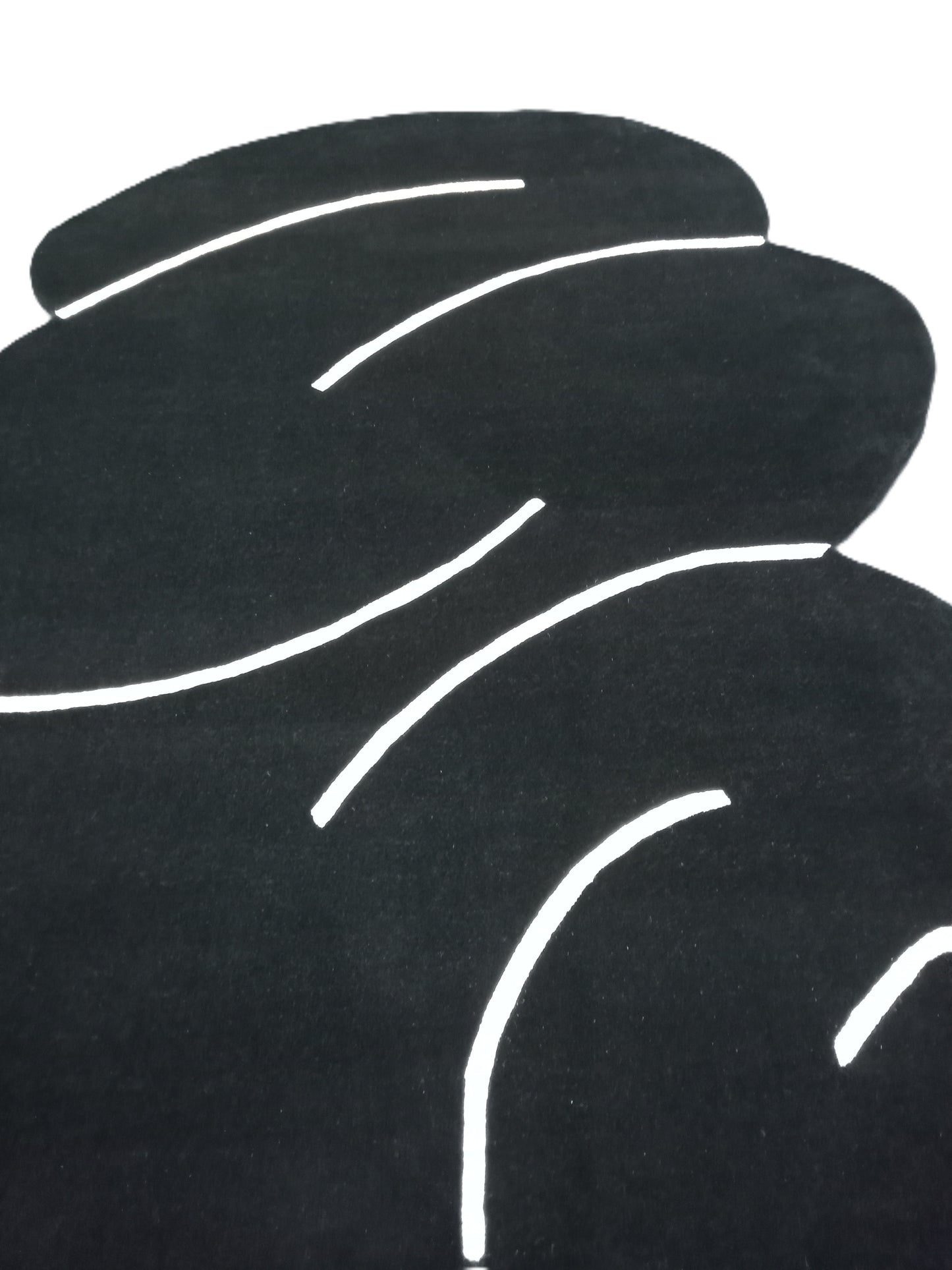 Black Shaped Hand Tufted Rug, Cut Pile Rug, Area Rug, Handmade Rugs, Kids Rug, Customize Rug, Soft Rugs.