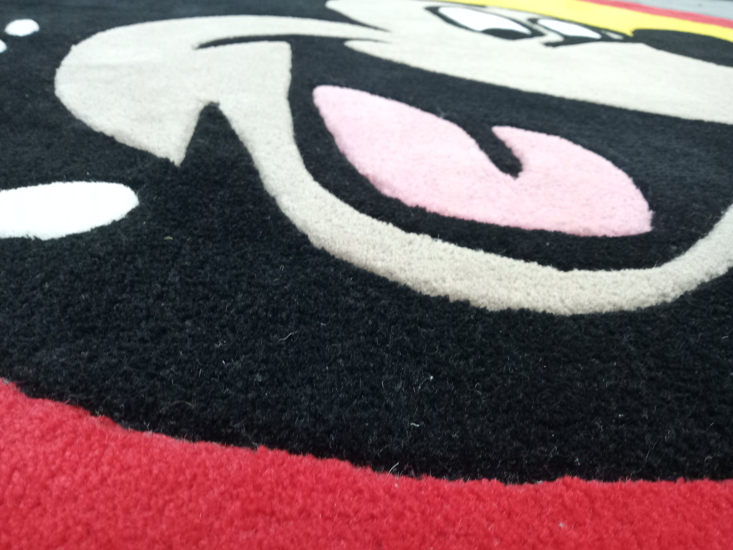 Kids Mickey Mouse Round Hand Tufted Rugs, Mickey Mouse Print Design Rug, Handmade Rugs, Kids Rug, Area Rug, Customize Rug, Soft Rugs.