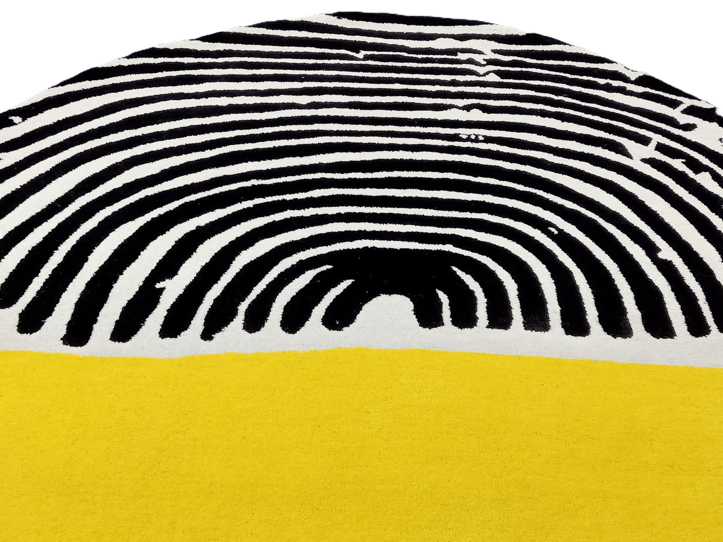 Yellow Geometric Print Round Hand Tufted Rugs, Geometric Print Design Rug, Cut Pile Rug, Handmade Rugs, Kids Rug, Area Rug, Customize Rug, Soft Rugs.