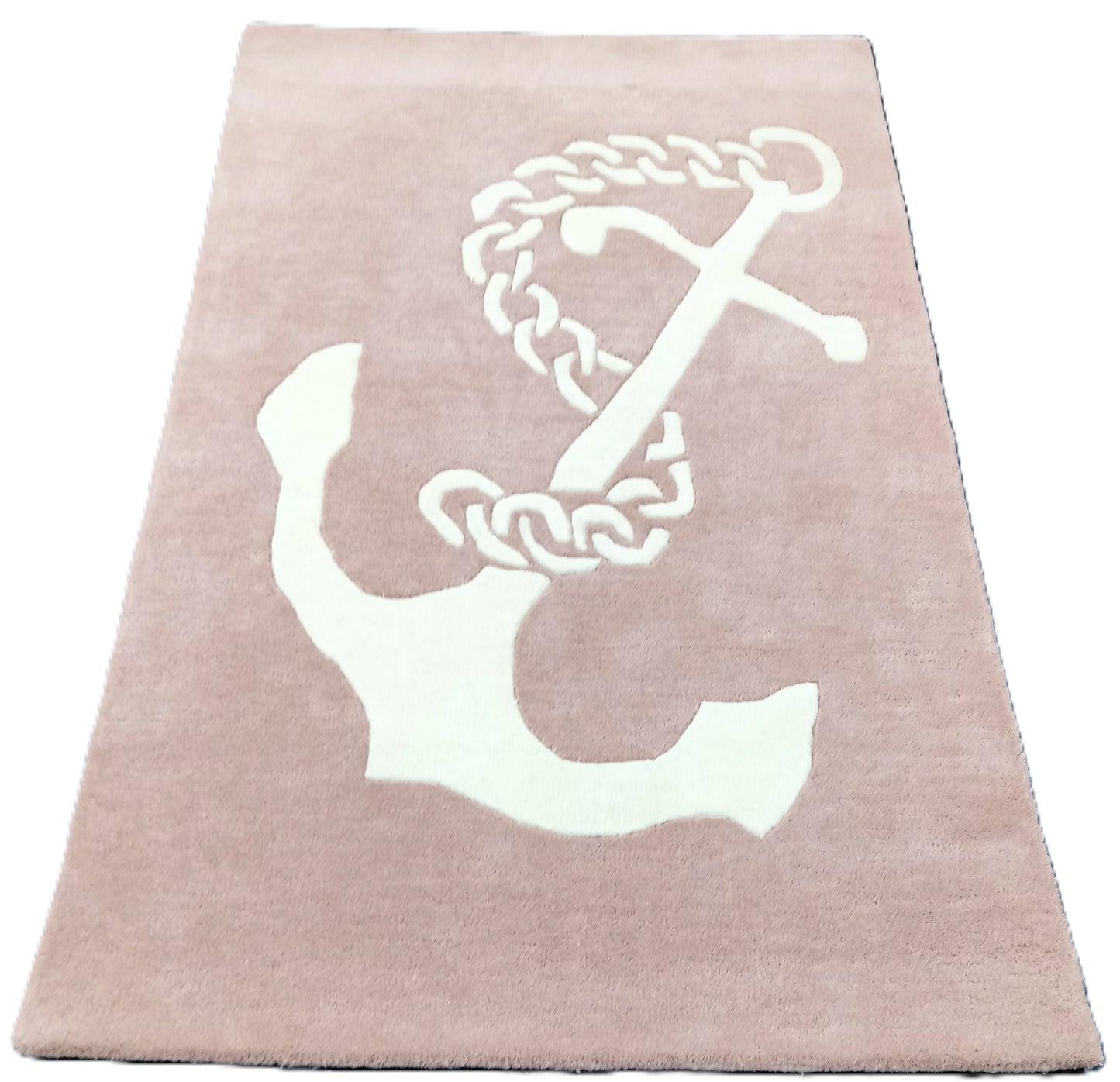 White Anchor Hand Tufted Rug, Cut Pile Rug, Area Rug, Handmade Rugs, Kids Rug, Customize Rug, Soft Rugs.