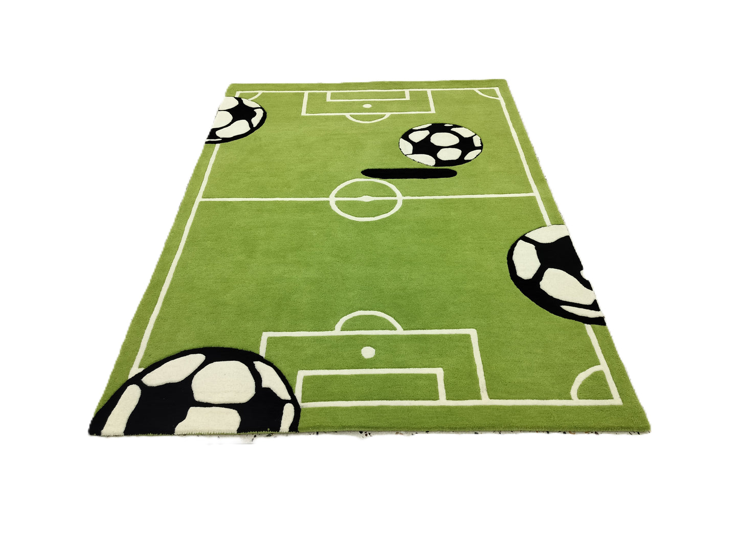 Green Football Court Hand Tufted Rug, Cut Pile Rug, Area Rug, Handmade Rugs, Kids Rug, Area Rug, Customize Rug, Soft Rugs.