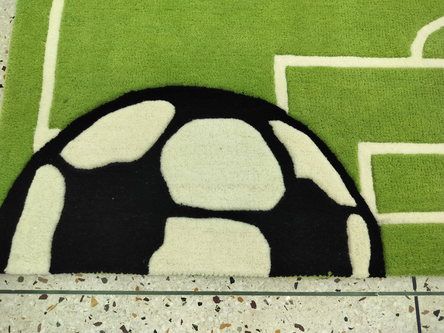 Green Football Court Hand Tufted Rug, Cut Pile Rug, Area Rug, Handmade Rugs, Kids Rug, Area Rug, Customize Rug, Soft Rugs.