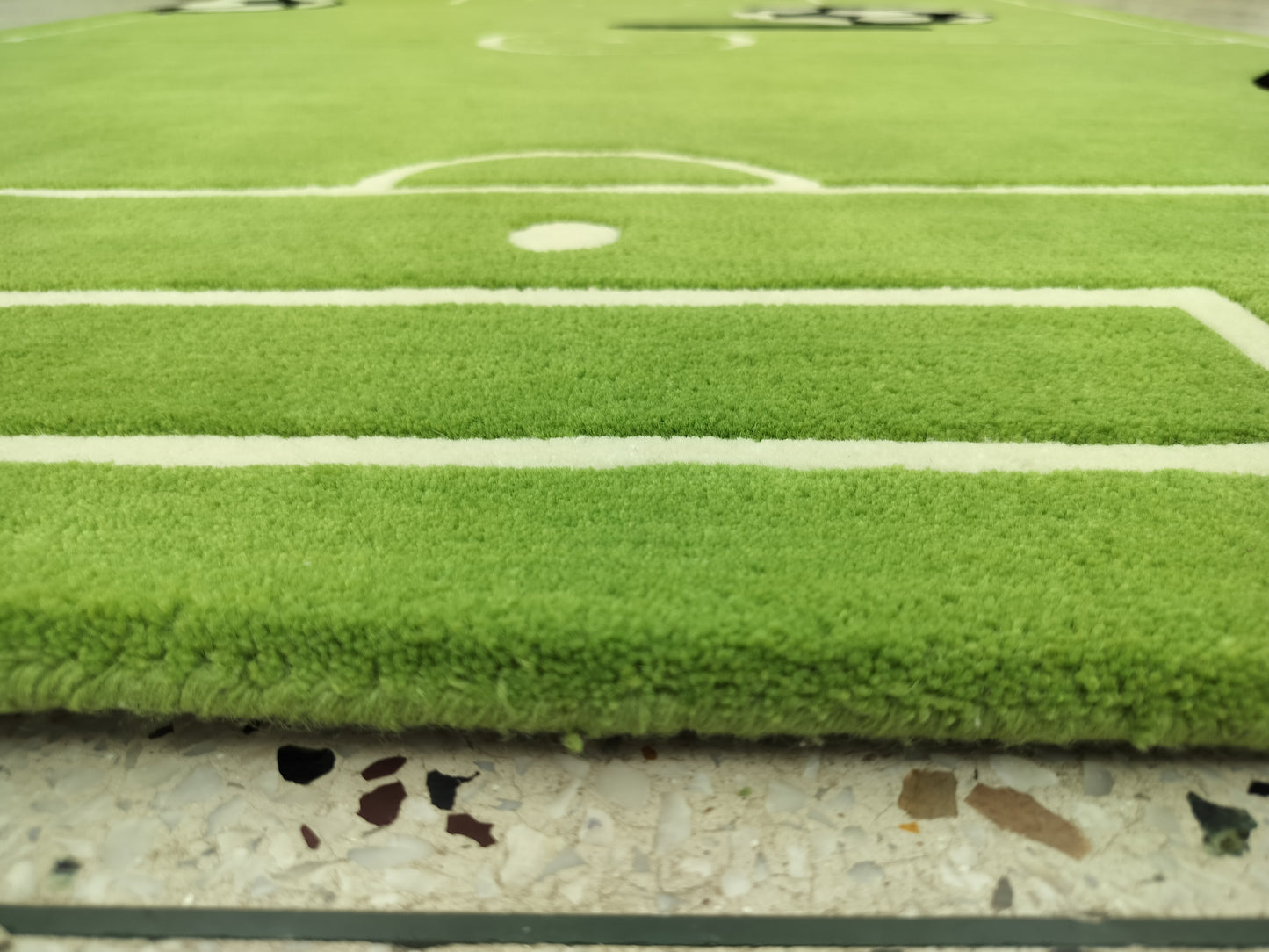Green Football Court Hand Tufted Rug, Cut Pile Rug, Area Rug, Handmade Rugs, Kids Rug, Area Rug, Customize Rug, Soft Rugs.