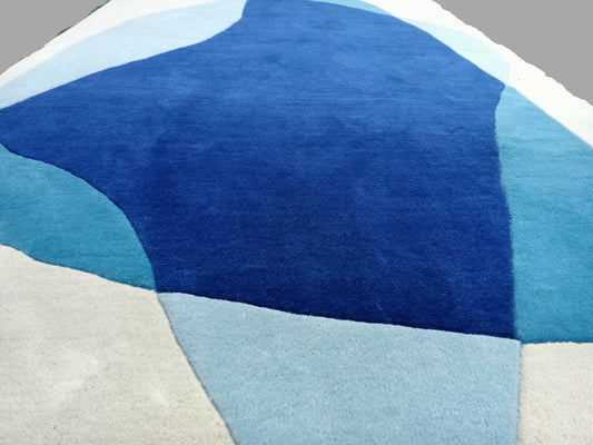 Blue Modern Hand Tufted Rug, Cut Pile Rug, Area Rug, Handmade Rugs, Kids Rug, Customize Rug, Soft Rugs.