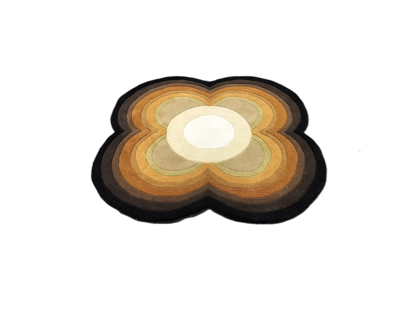 Shaped Floral Multi Color Round Hand Tufted Rugs, Shaped Floral Print Design Rug, Cut Pile Rug, Handmade Rugs, Kids Rug, Area Rug, Customize Rug, Soft Rugs.