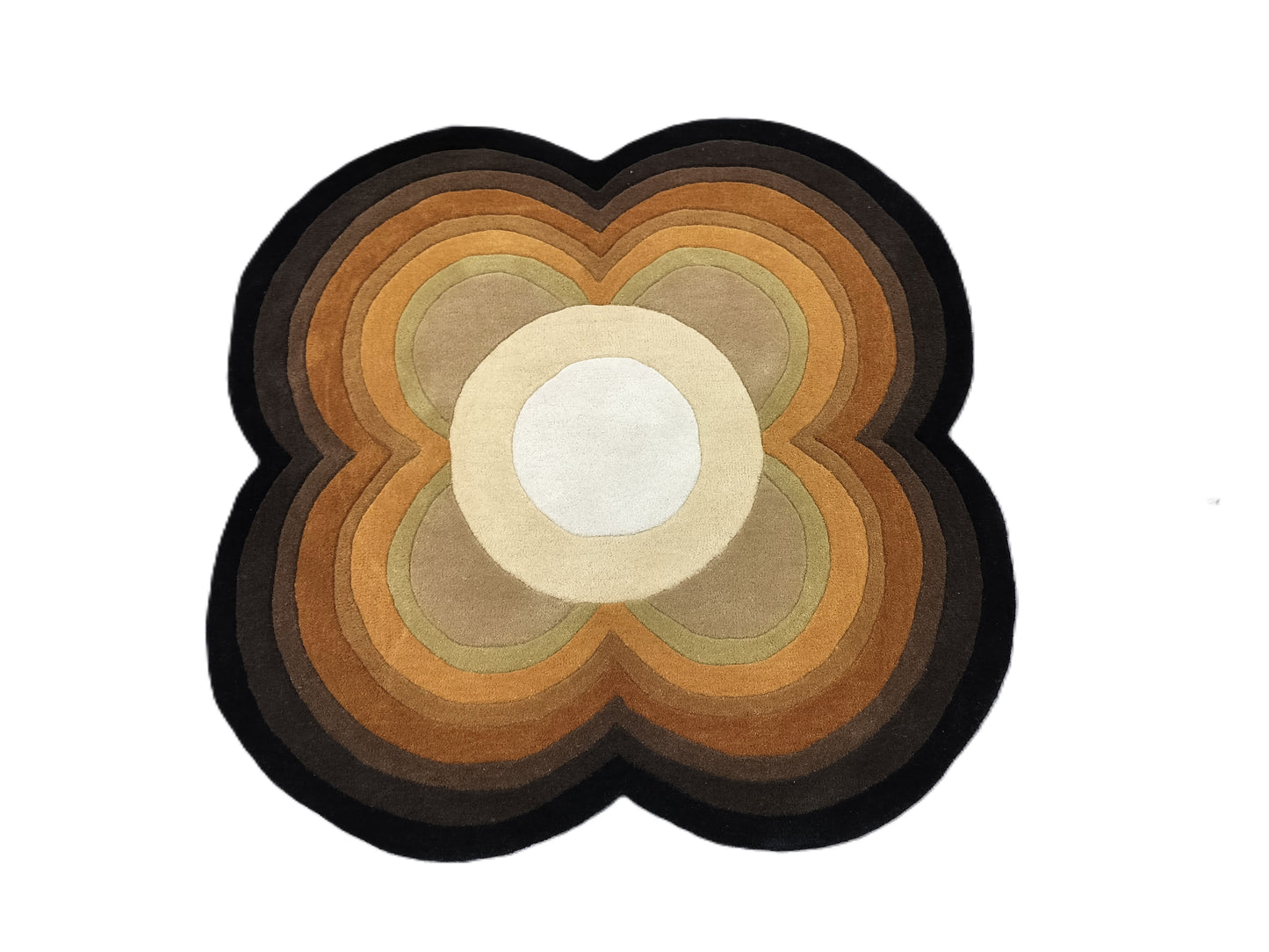 Shaped Floral Multi Color Round Hand Tufted Rugs, Shaped Floral Print Design Rug, Cut Pile Rug, Handmade Rugs, Kids Rug, Area Rug, Customize Rug, Soft Rugs.