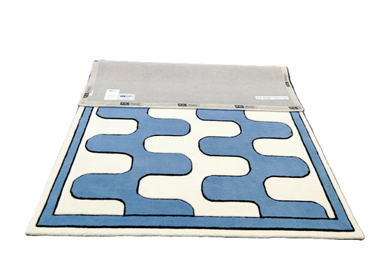 Blue Multi Color Wave Hand Tufted Rug, Cut Pile Rug, Area Rug, Handmade Rugs, Kids Rug, Customize Rug, Soft Rugs.