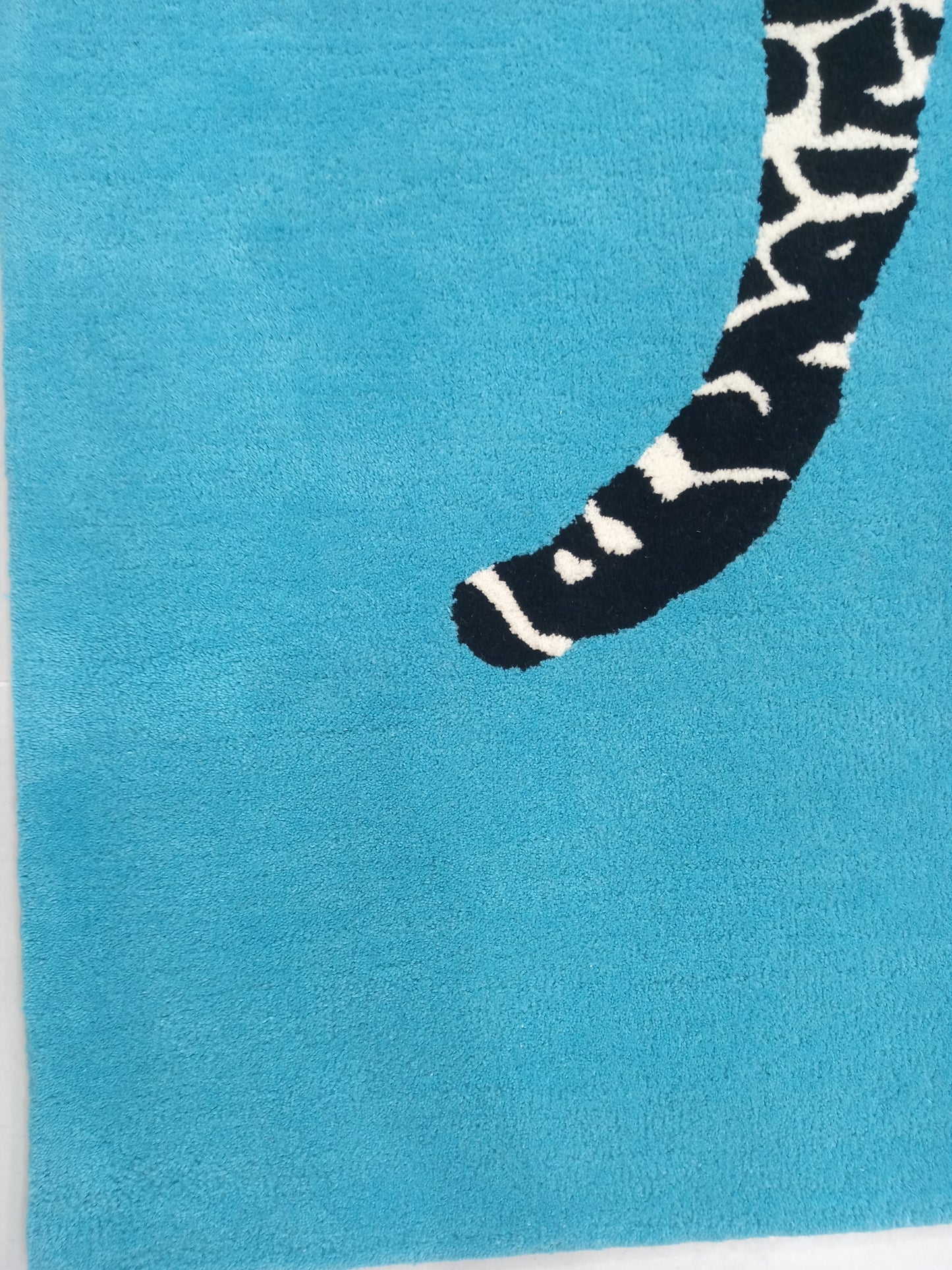 Blue Climbing Leopard Print Hand Tufted Rug, Cut Pile Rug, Area Rug, Handmade Rugs, Kids Rug, Customize Rug, Soft Rugs.