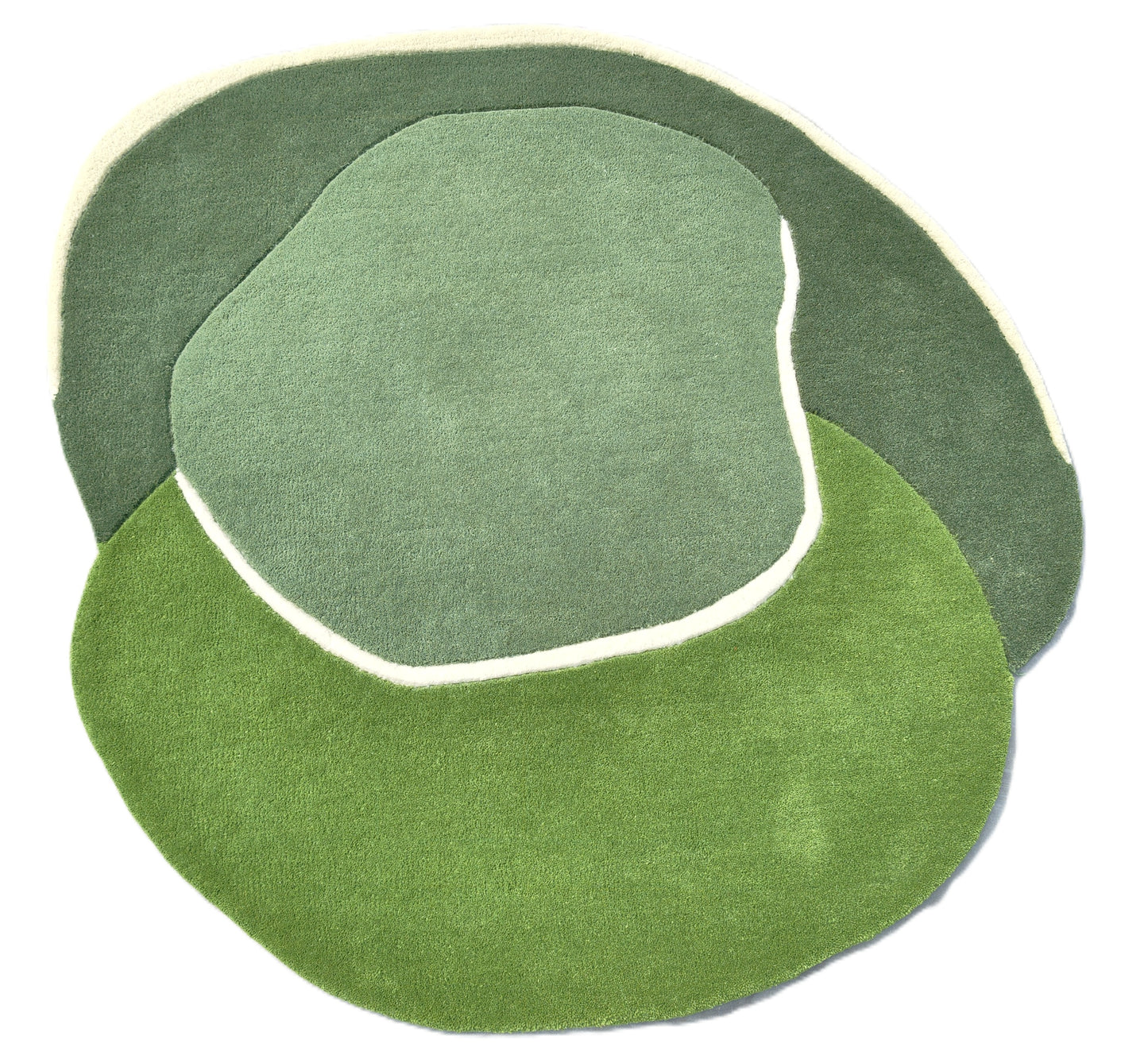 Green Shaped Multi Color Round Hand Tufted Rugs, Shaped Print Design Rug, Cut Pile Rug, Handmade Rugs, Kids Rug, Area Rug, Customize Rug, Soft Rugs.