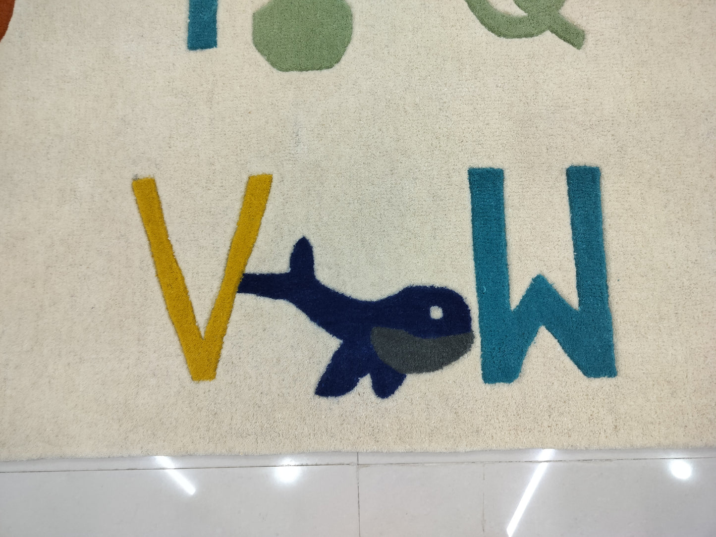 Multi Color Alphabet Hand Tufted Rug, Cut Pile Rug, Area Rug, Handmade Rugs, Kids Rug, Customize Rug, Soft Rug.