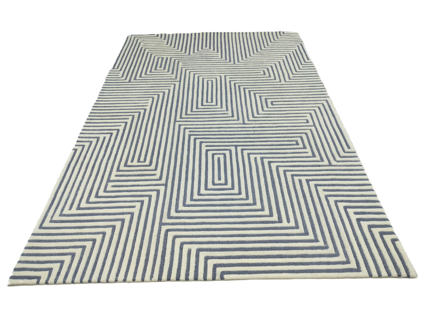 White Geometric Hand Tufted Rug, Loop-Cut Pile Rug, Area Rug, Handmade Rugs, Kids Rug, Customize Rug, Soft Rug.